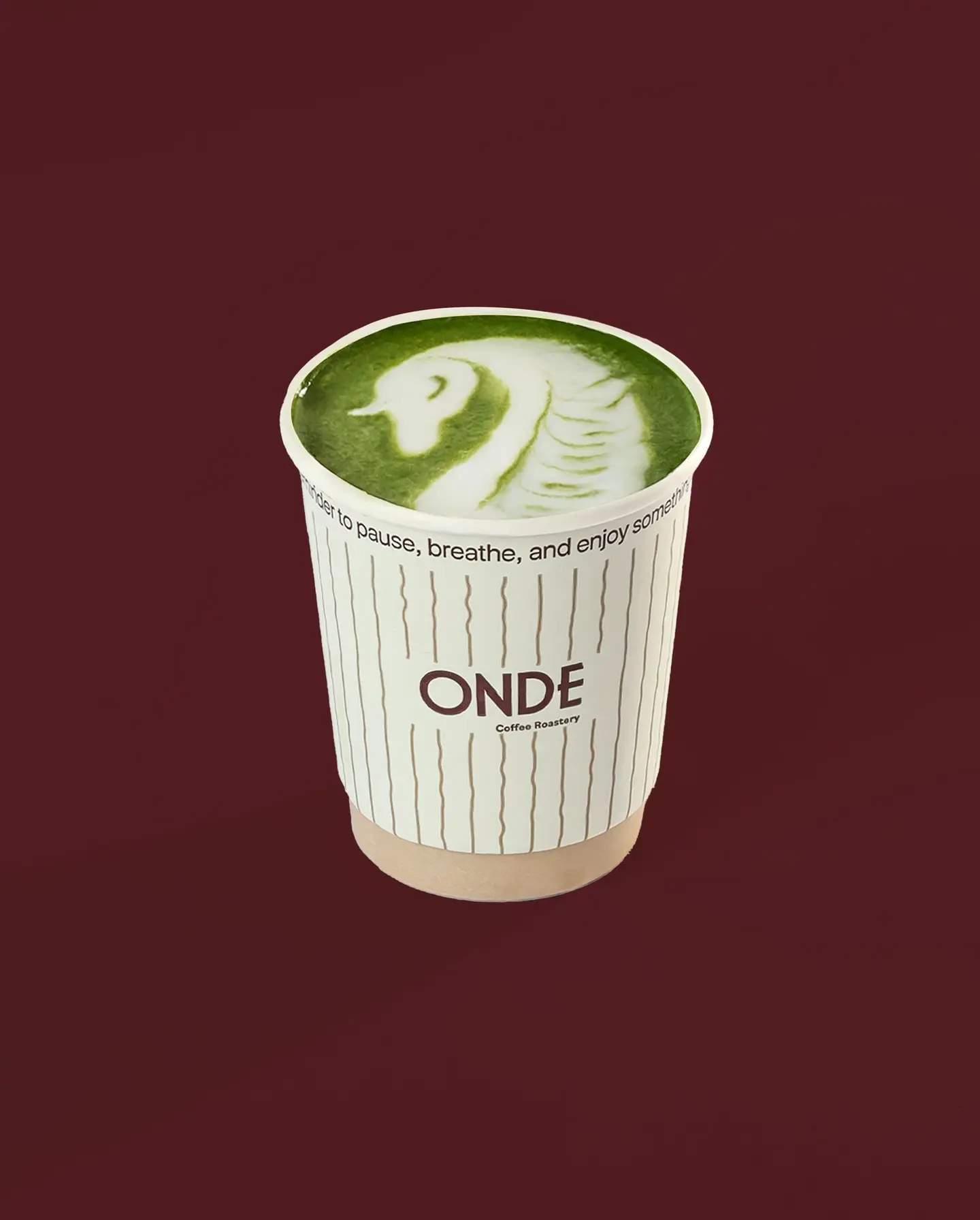 Hot Green Sweet Matcha Latte