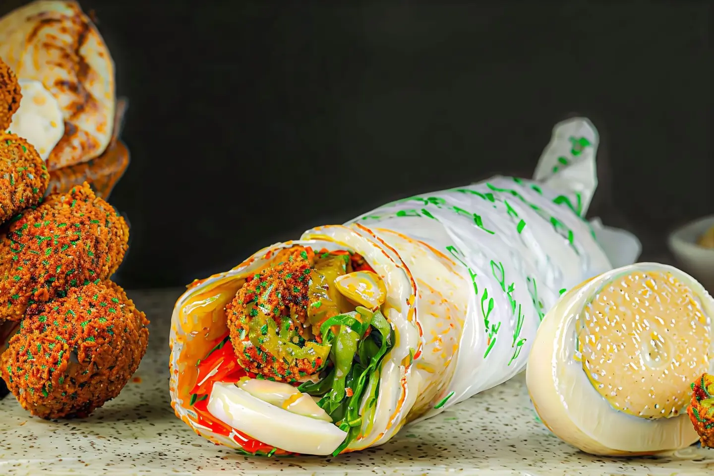 ساندويتش فلافل مع بيض