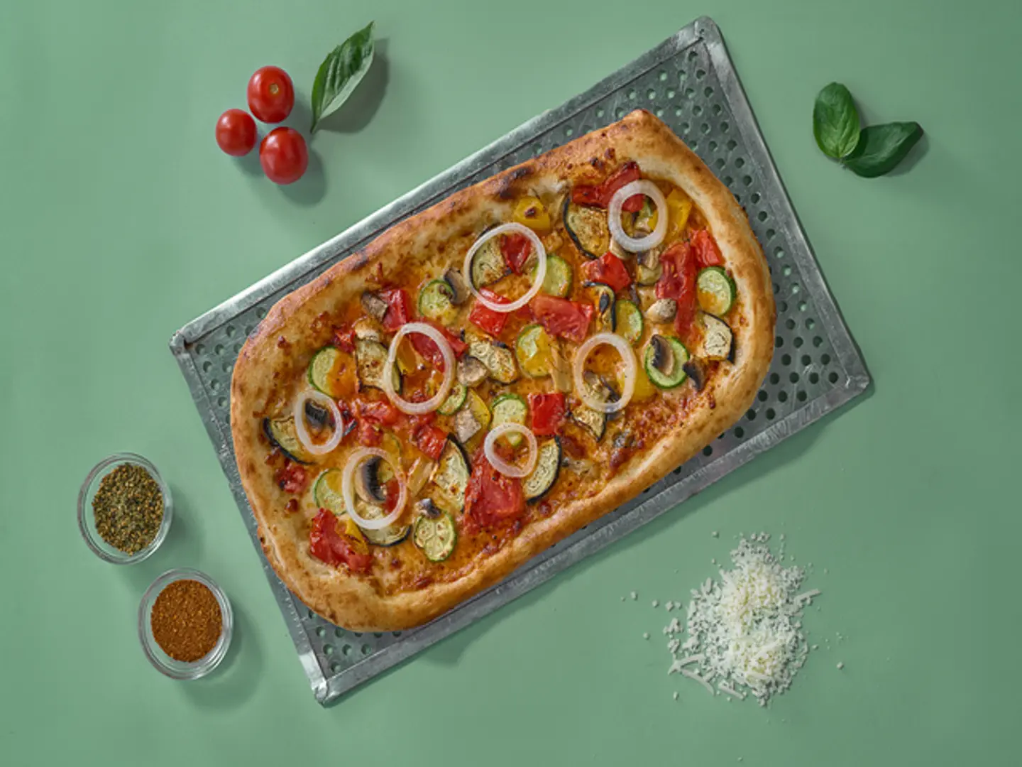 بيتزا الخضار المشوية