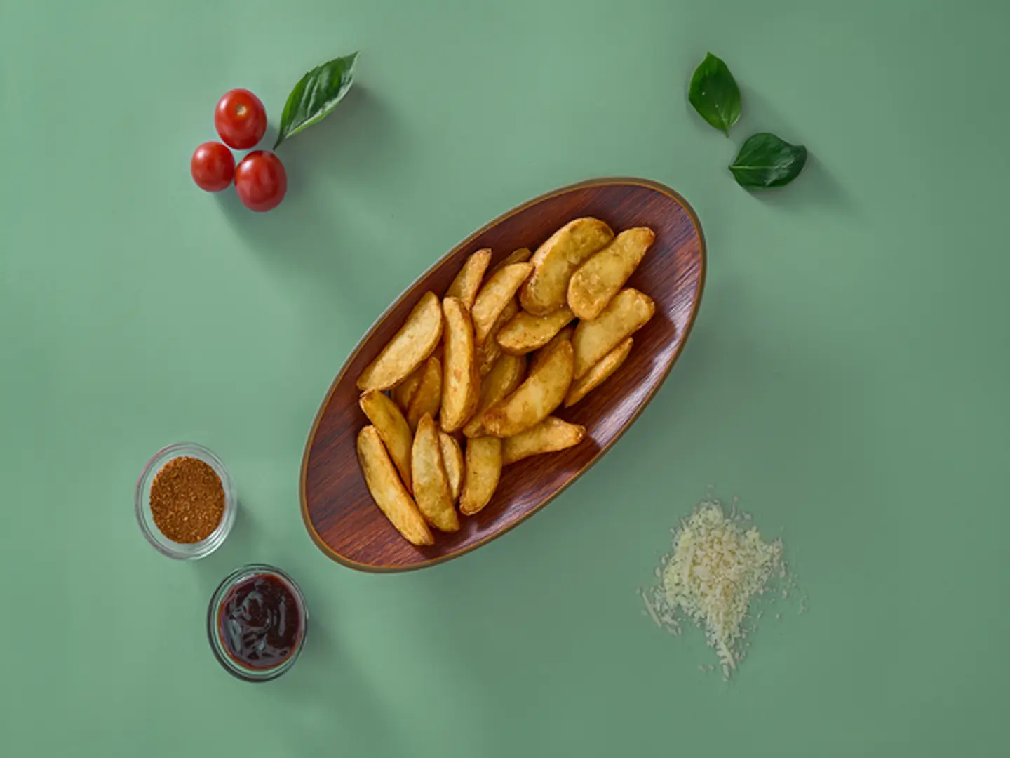 شرائح بطاطس (مطهوة في الفرن)