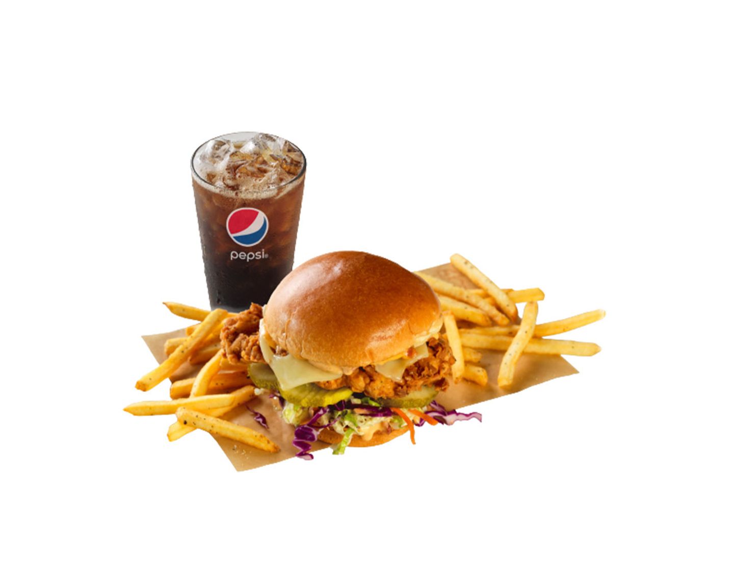 Crunchy Chicken Burger Meal