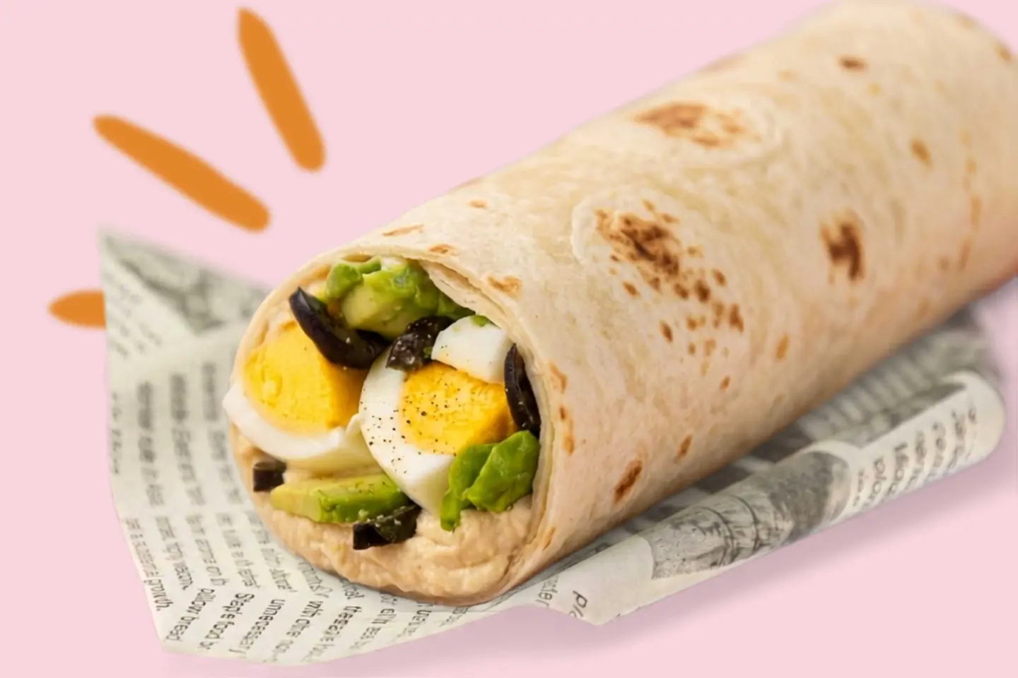 Egg, Avo & Hummus Wrap