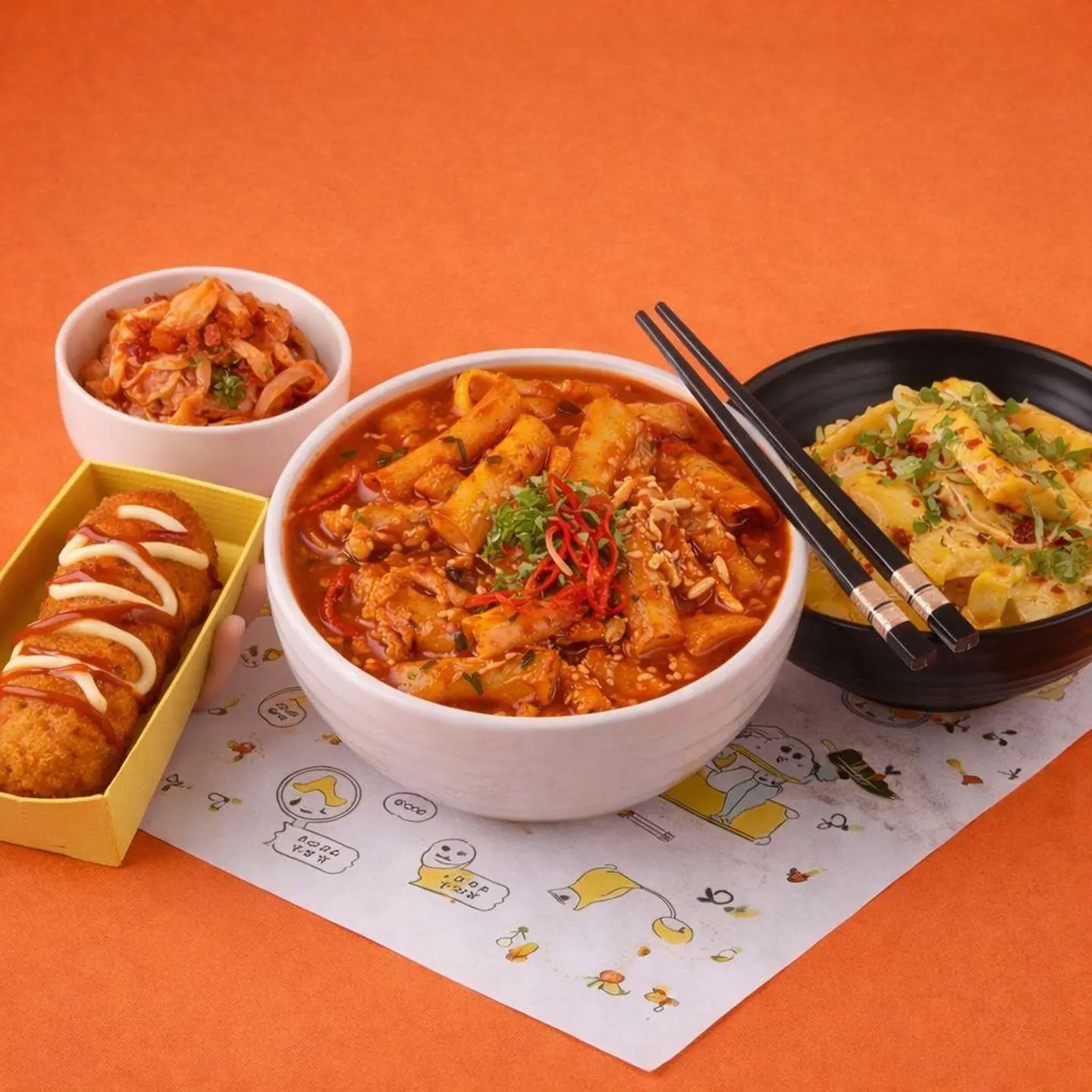 Creamy Doki Boki And Raboki Stretchy Mozarella And 2 Kimchi