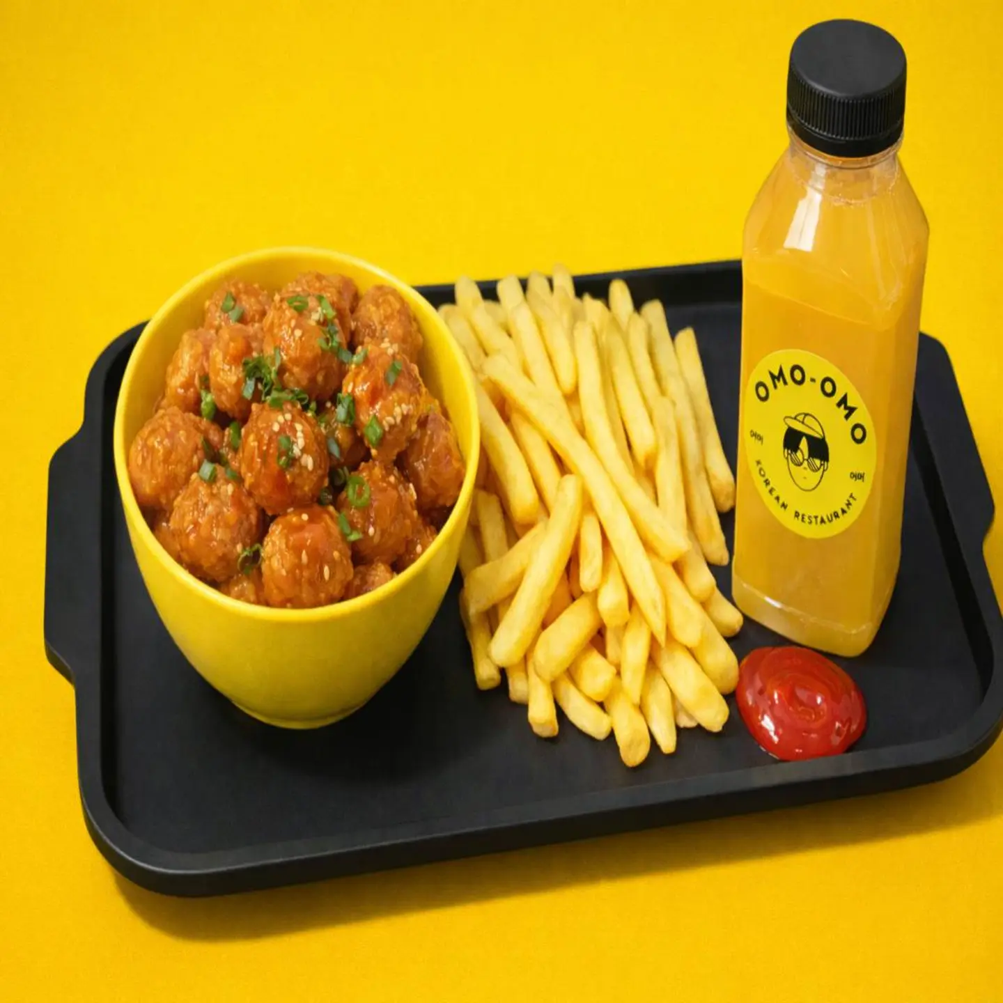 Kids Chicken Popcorn With Fries And A Drink