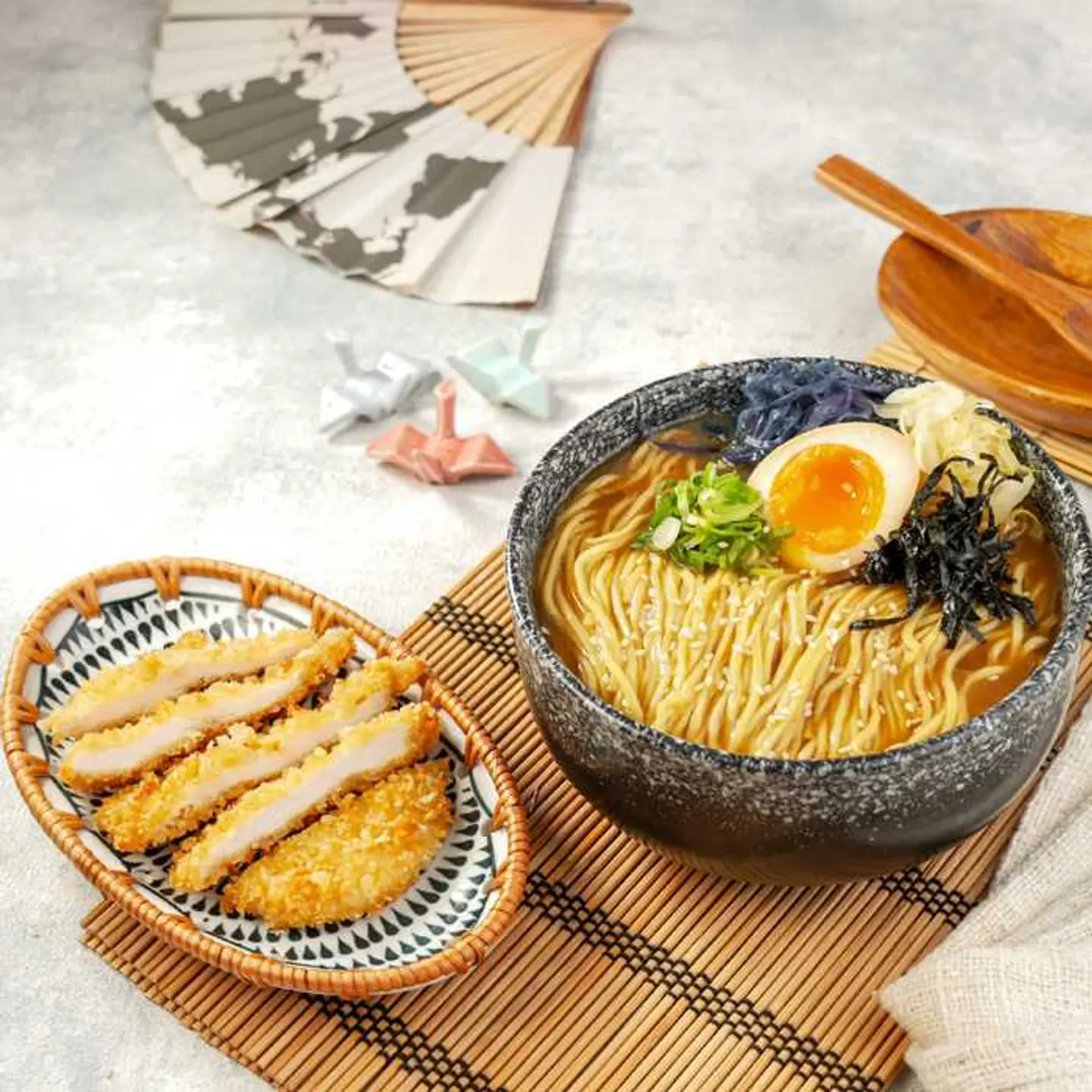 Chicken Katsu Ramen, Shoyu Dashi Broth