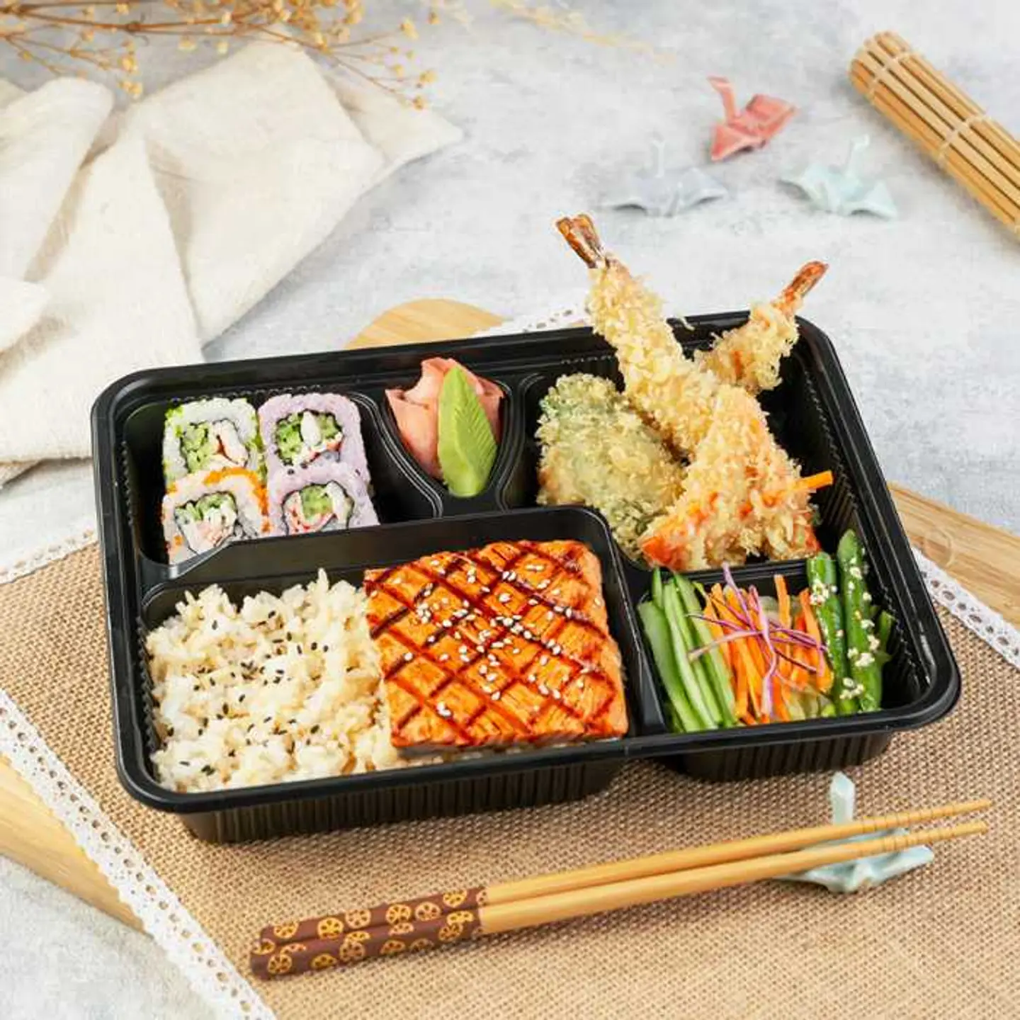 Grilled Salmon Bento