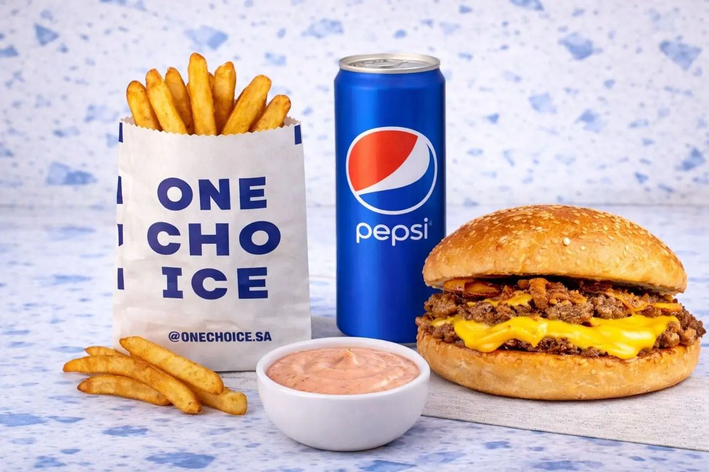 ون شويس دبل شيزبرجر كومبو