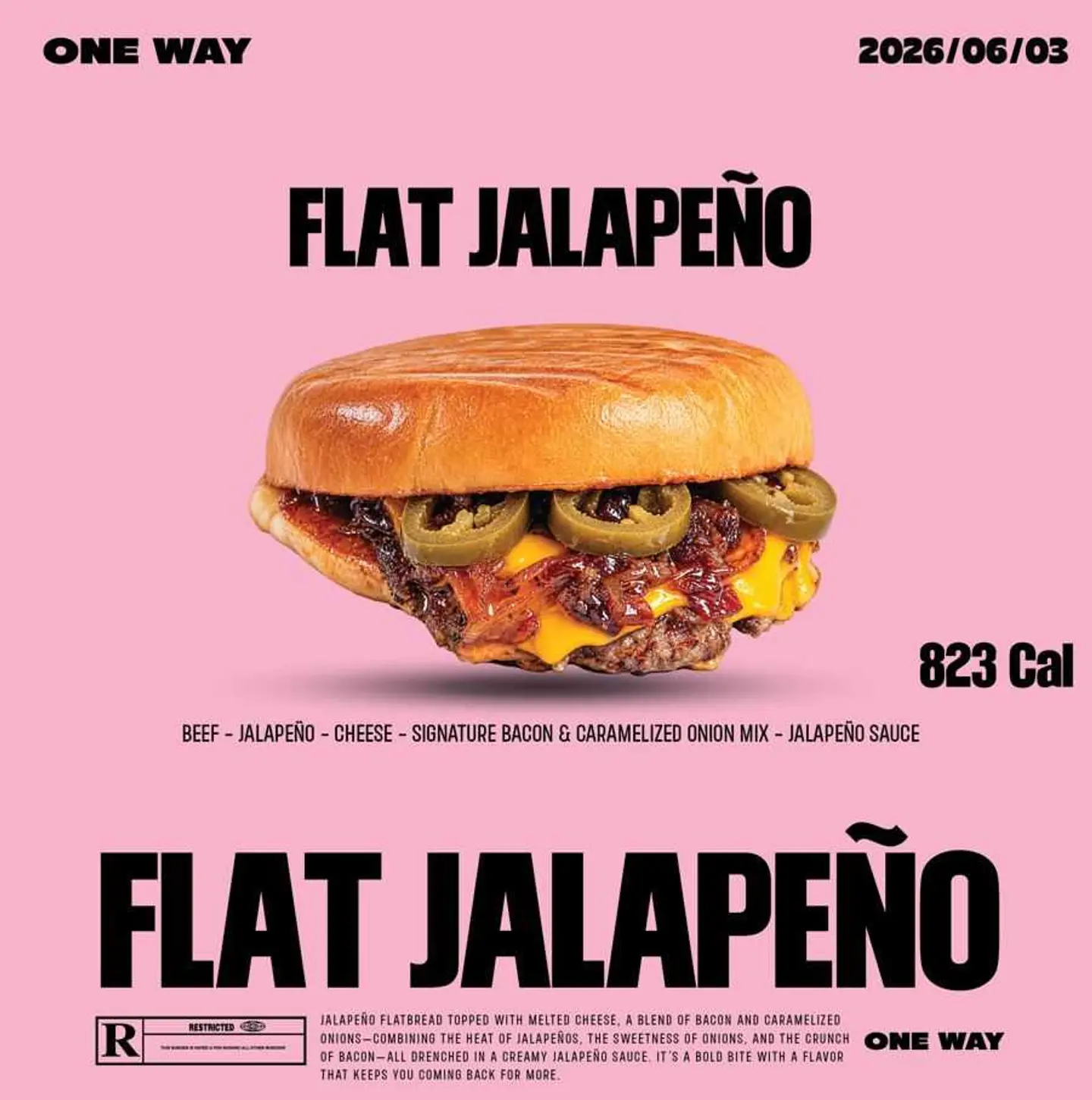Flat Jalapeno Burger