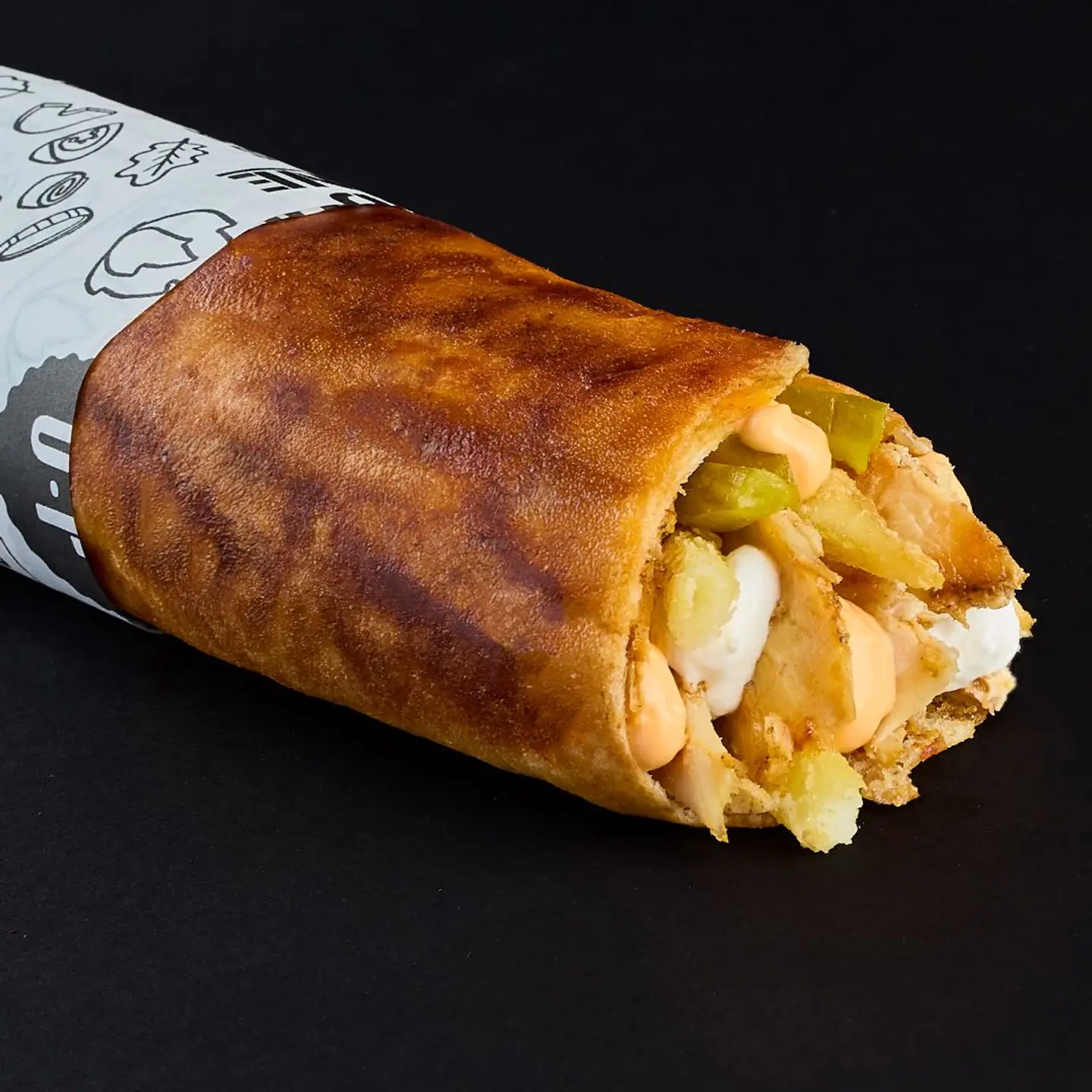 شاورما دجاج مقرمشة