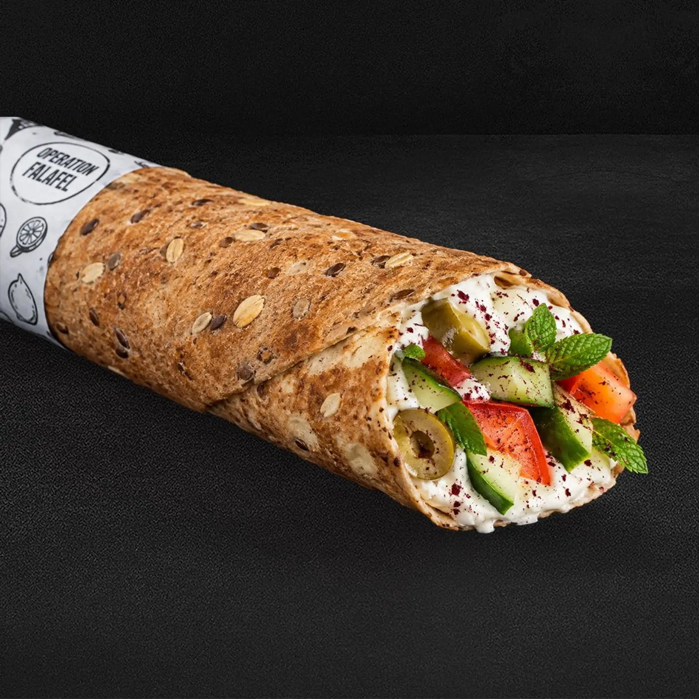 Labneh & Veggies Wrap (Low Kcal)