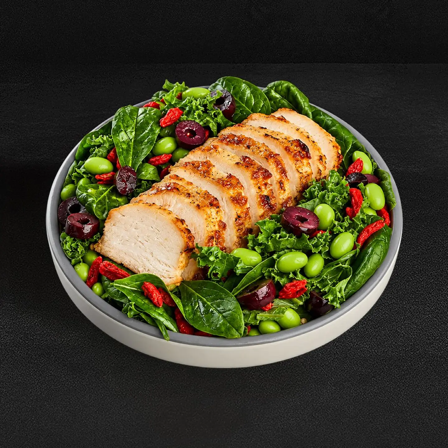 High Protein Chicken Kale Superfood Salad