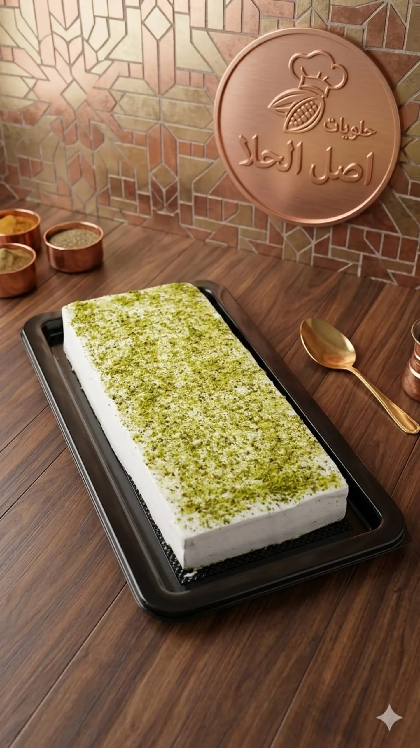 كيك فرنسي فانيلا كبير