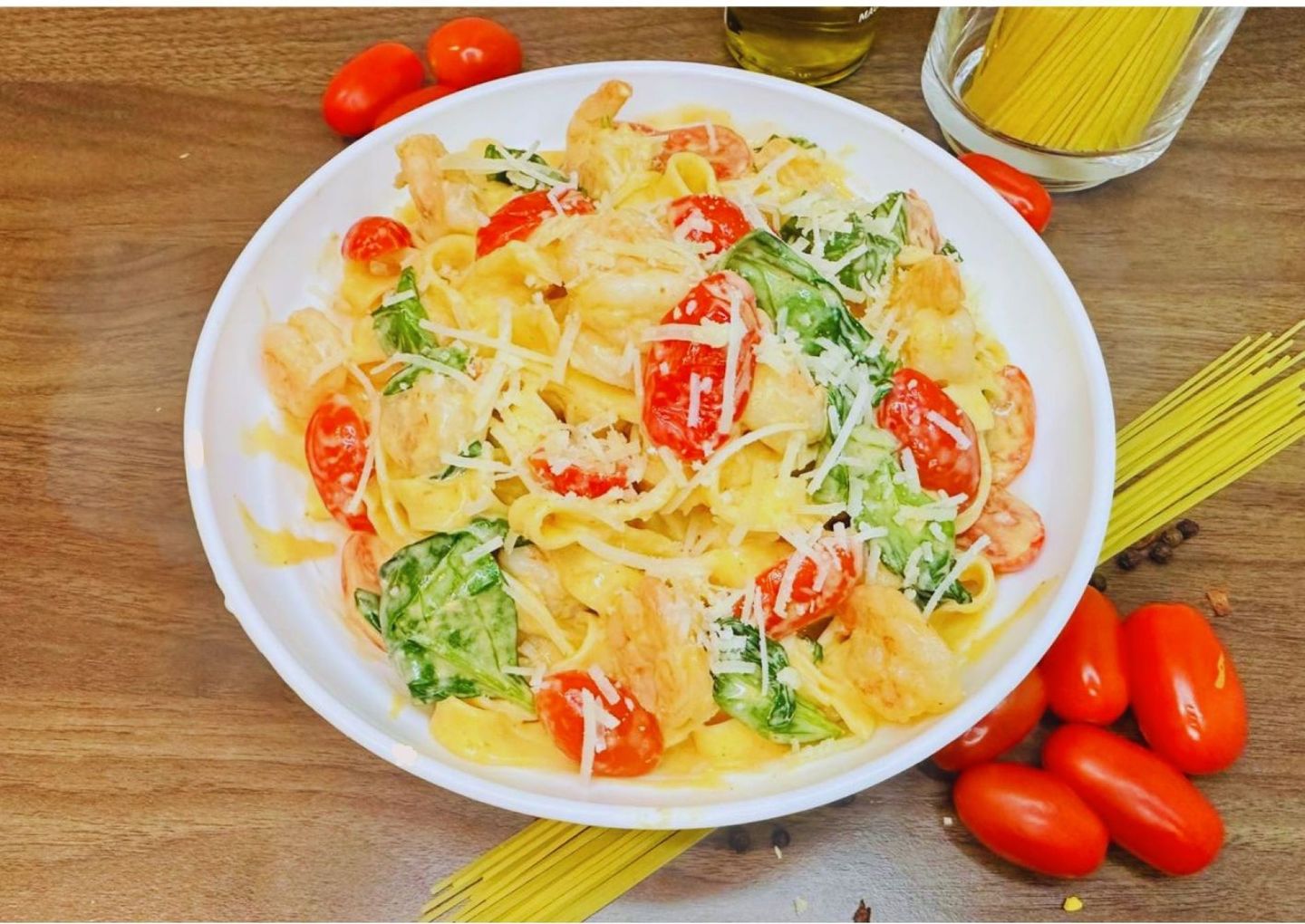 Spicy Shrimp Tagliatelle