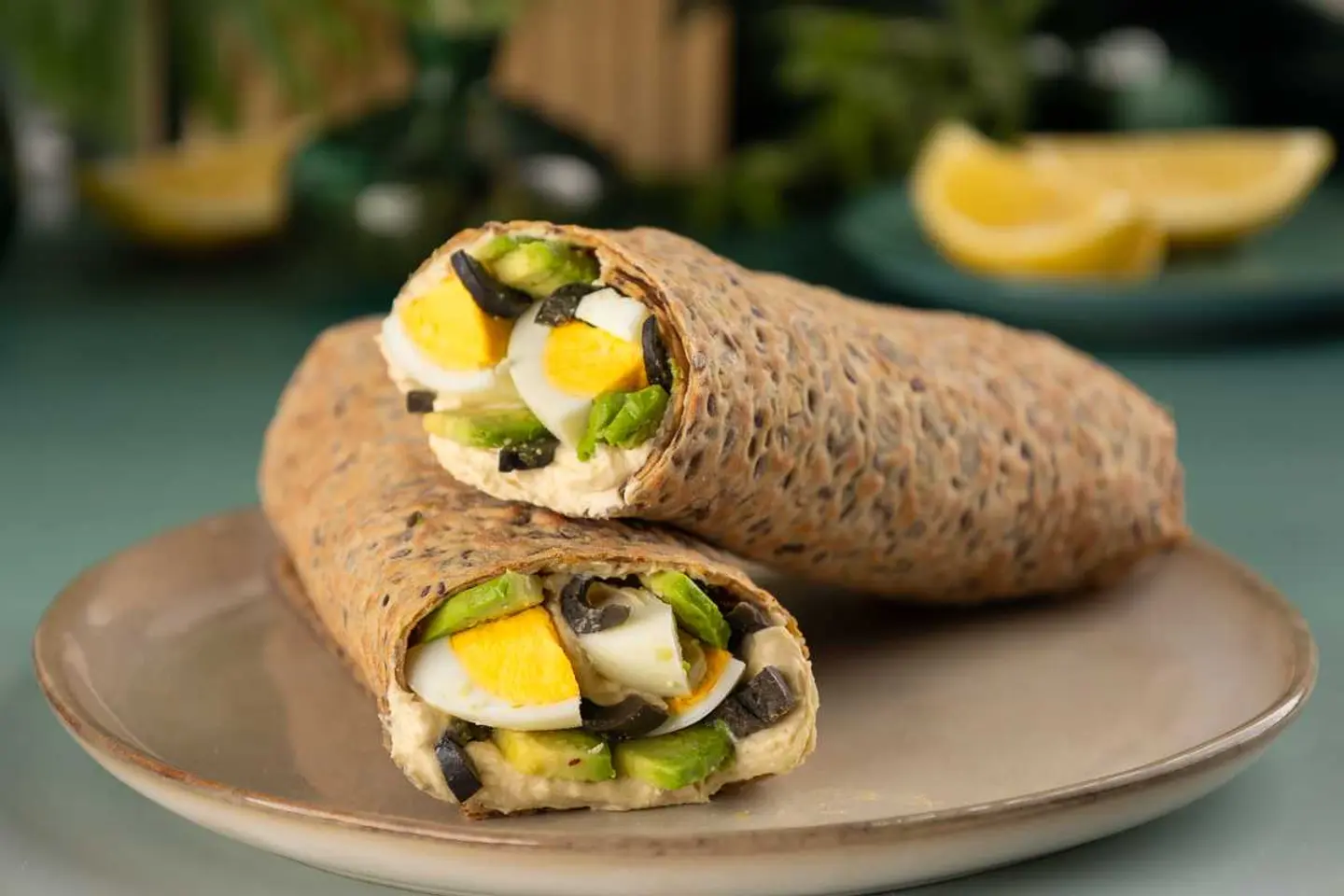 Egg, Avo And Hummus Wrap