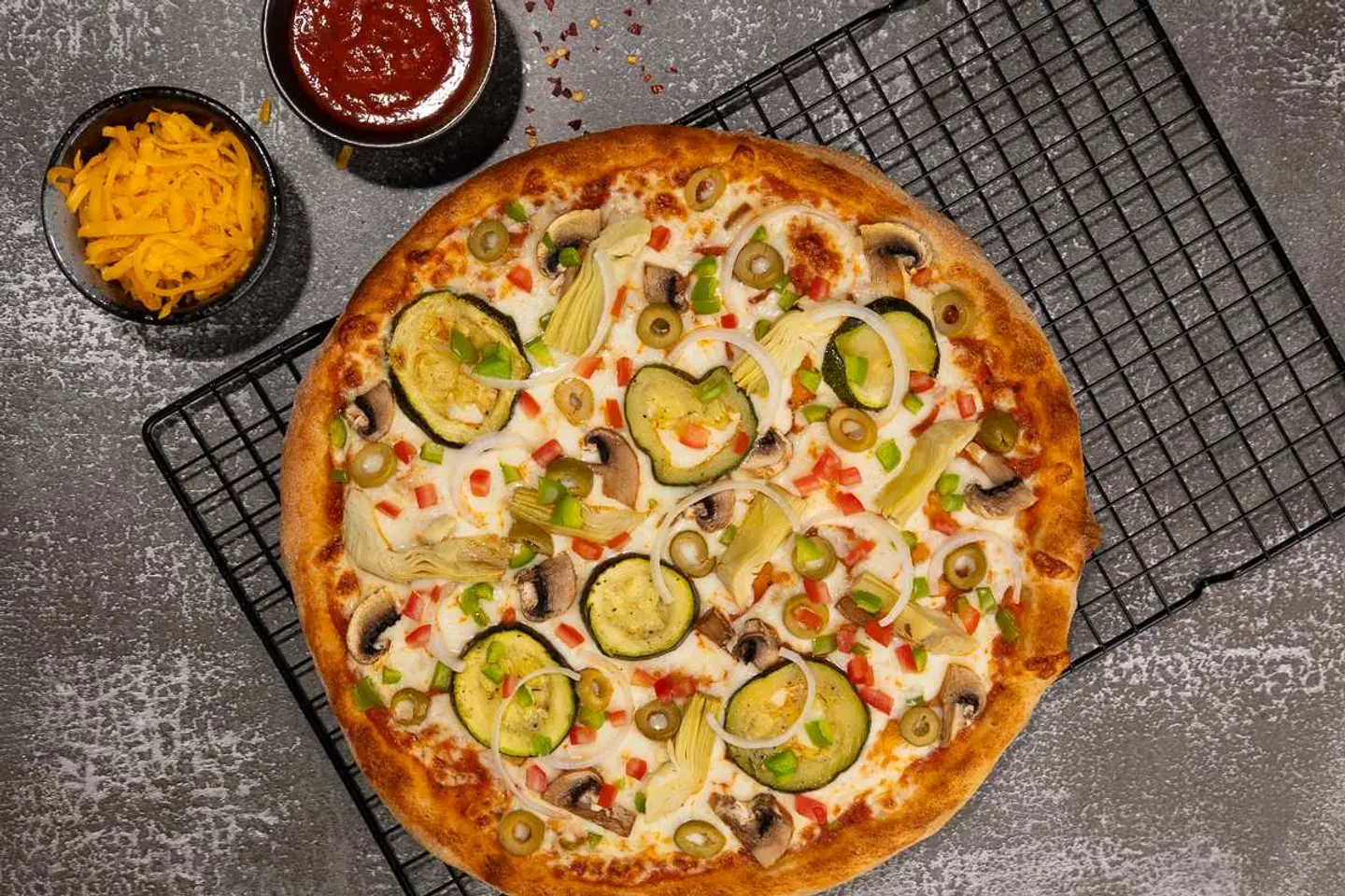 بيتزا خضار - ١٢ إنش