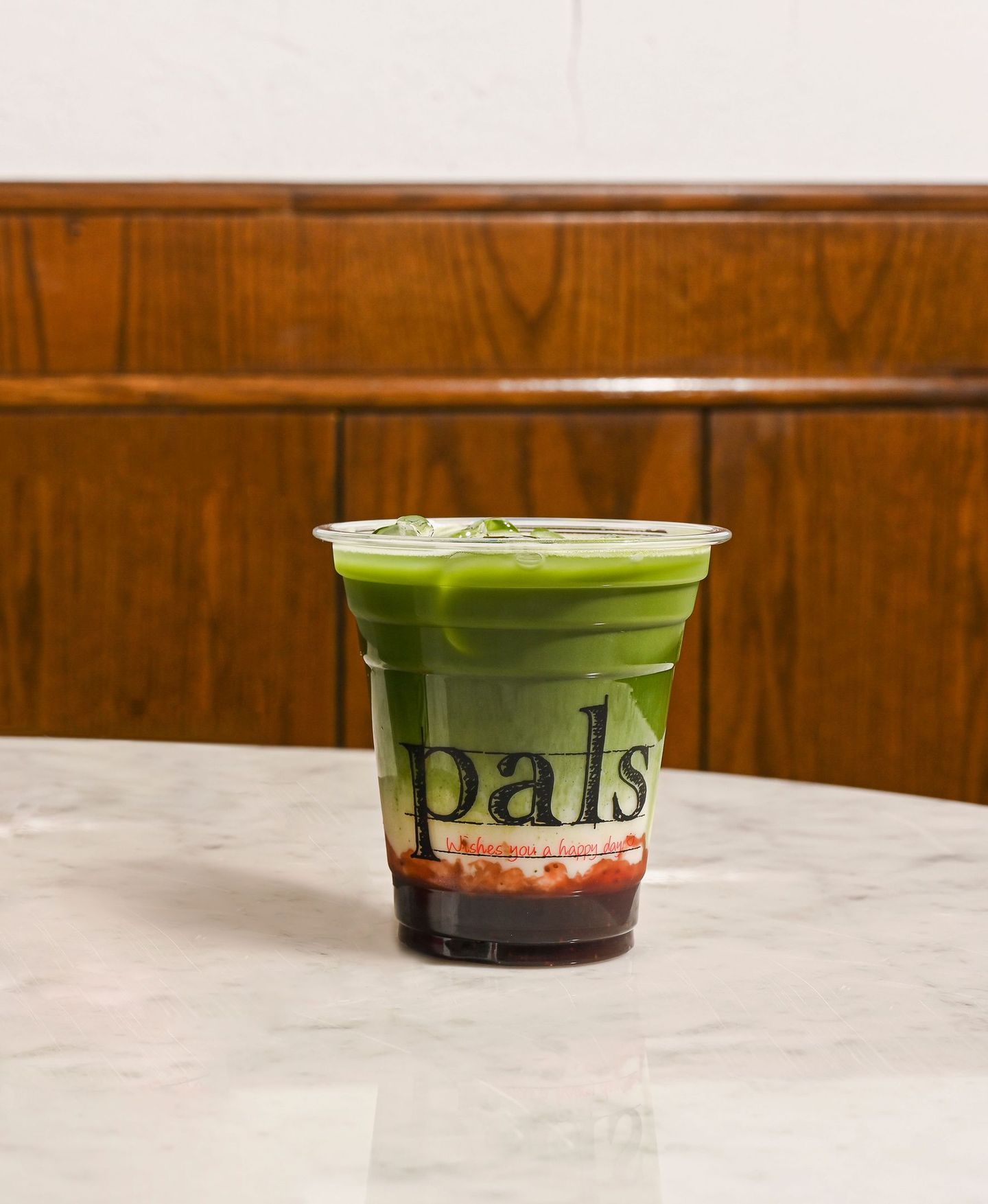 Strawberry Iced Matcha Latte