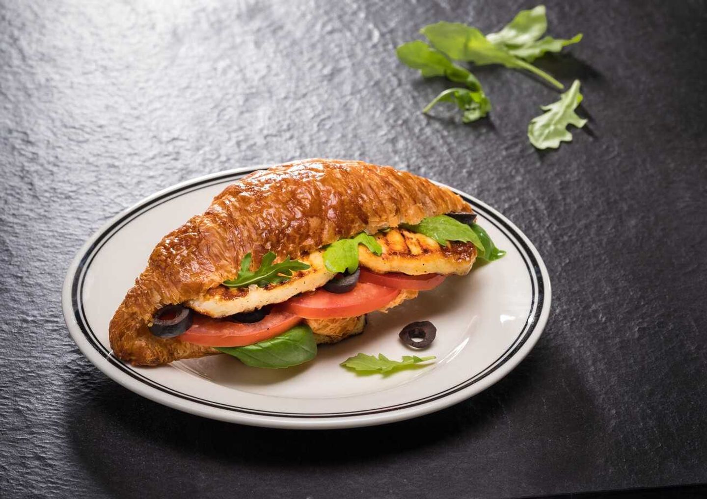 Grilled Halloumi Croissant