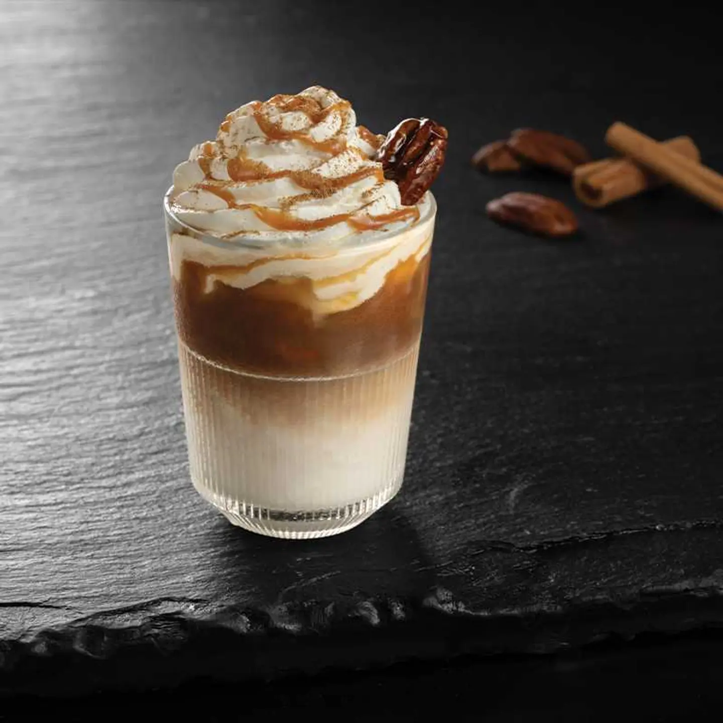 Iced Caramel Pecan Spice Latte