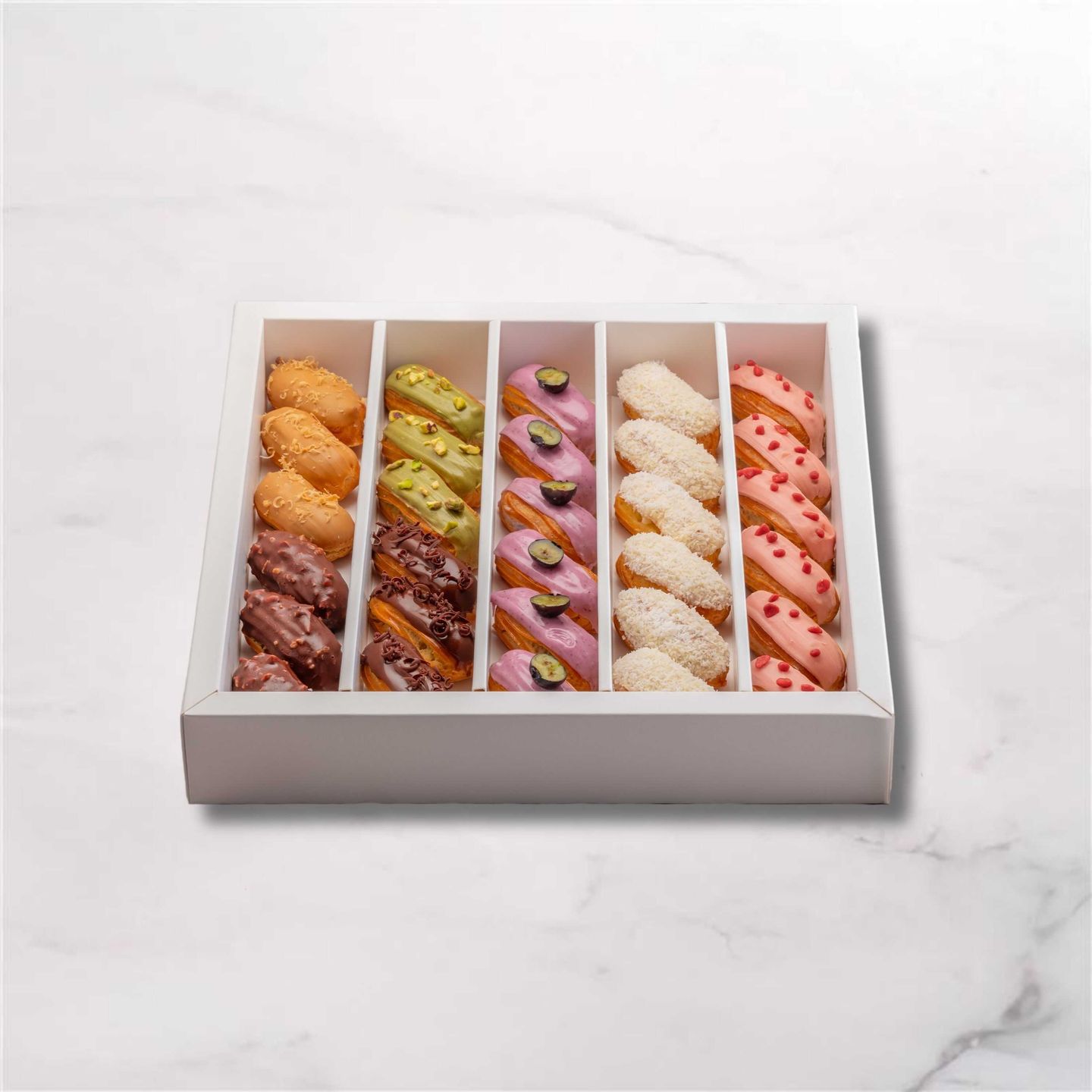 Mini Eclairs Box   30 Pcs
