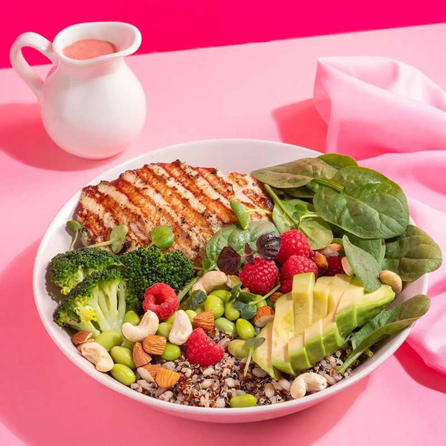 Chicken Raspberry Bowl Pink