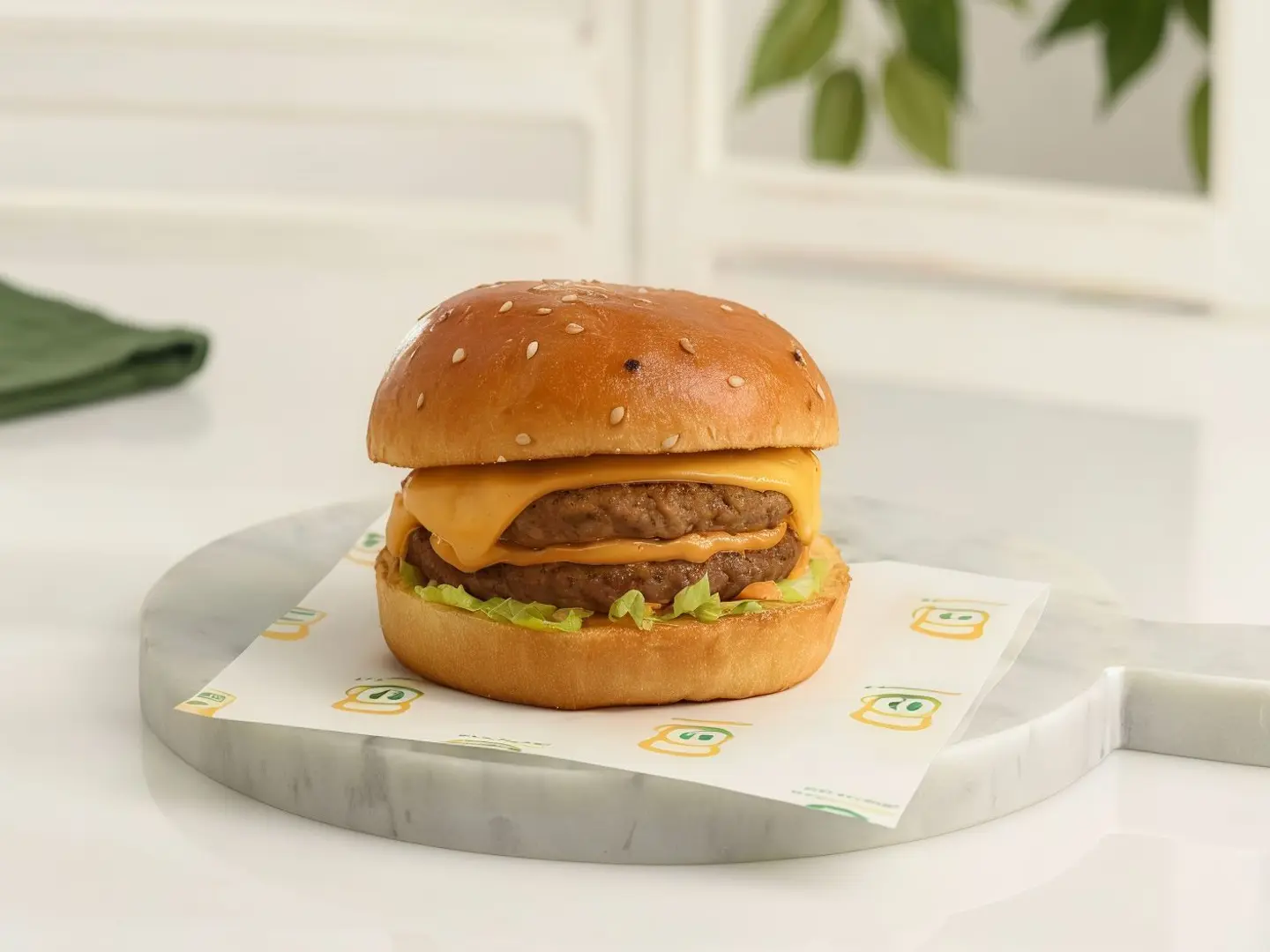 Double Beef Burger With Potatoes Bread 150g