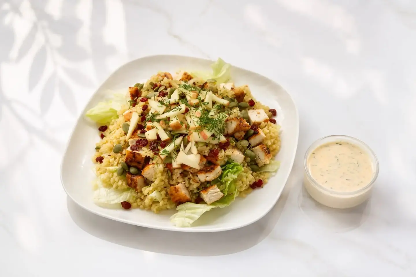 Bulgur And Apple Salad With 150g Chicken