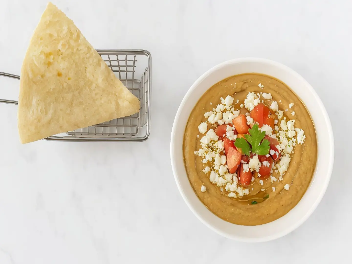 Fava Beans With Goat Cheese With Bread 120g