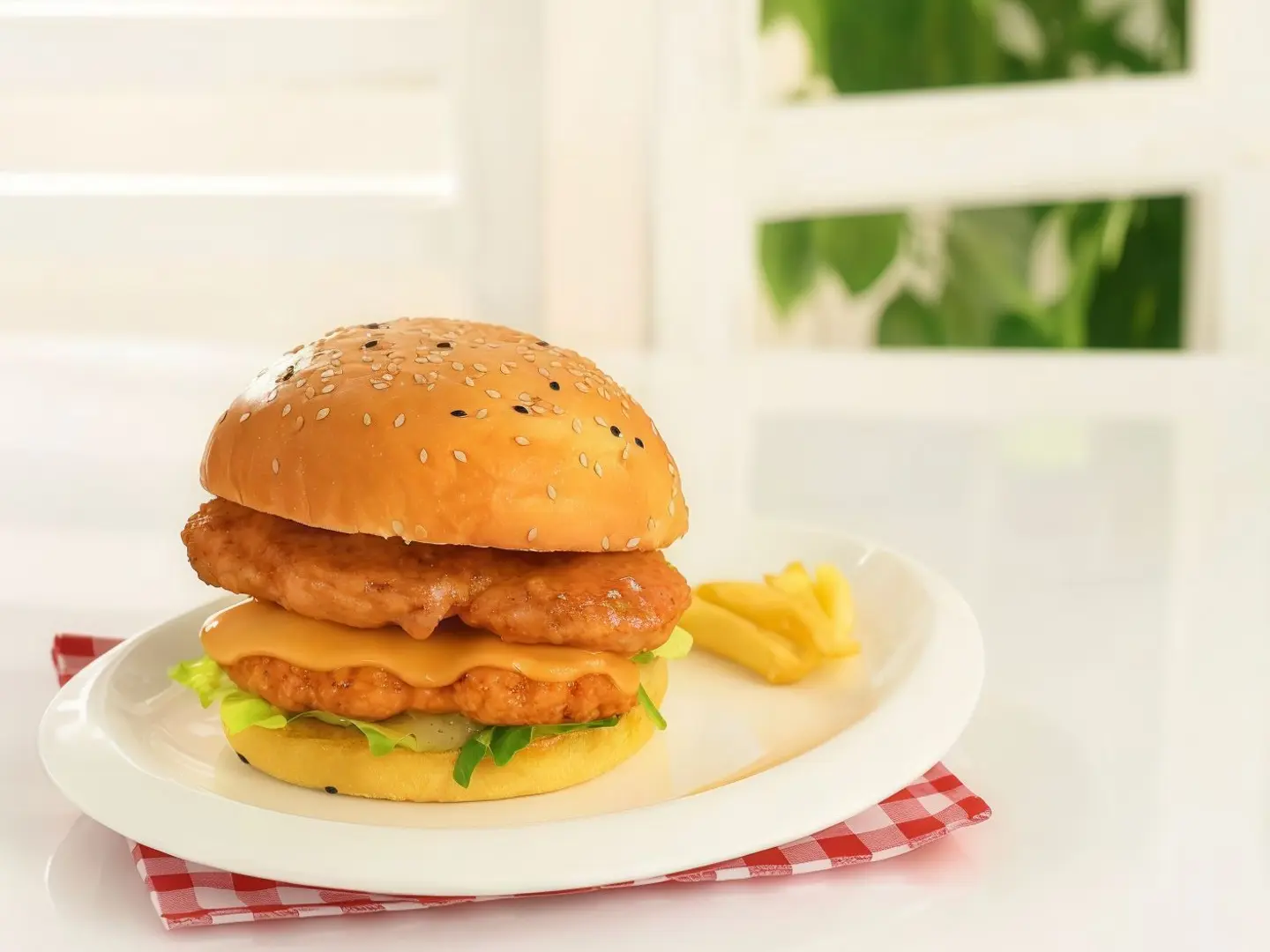 Double Spicy Chicken Burger