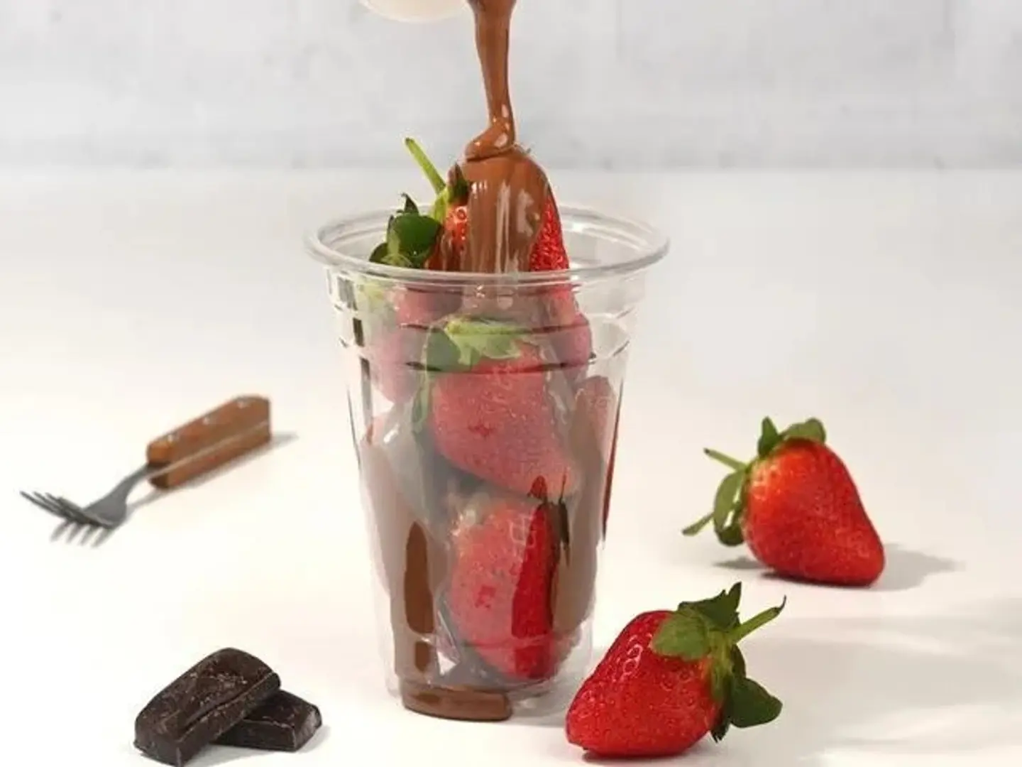 Strawberry Pieces With Chocolate