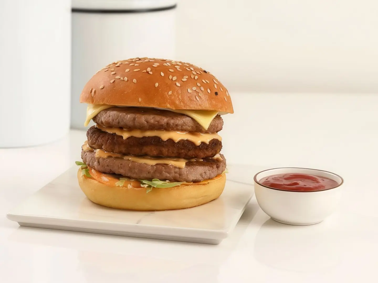 Triple Beef Burger With Potatoes Bread 200g