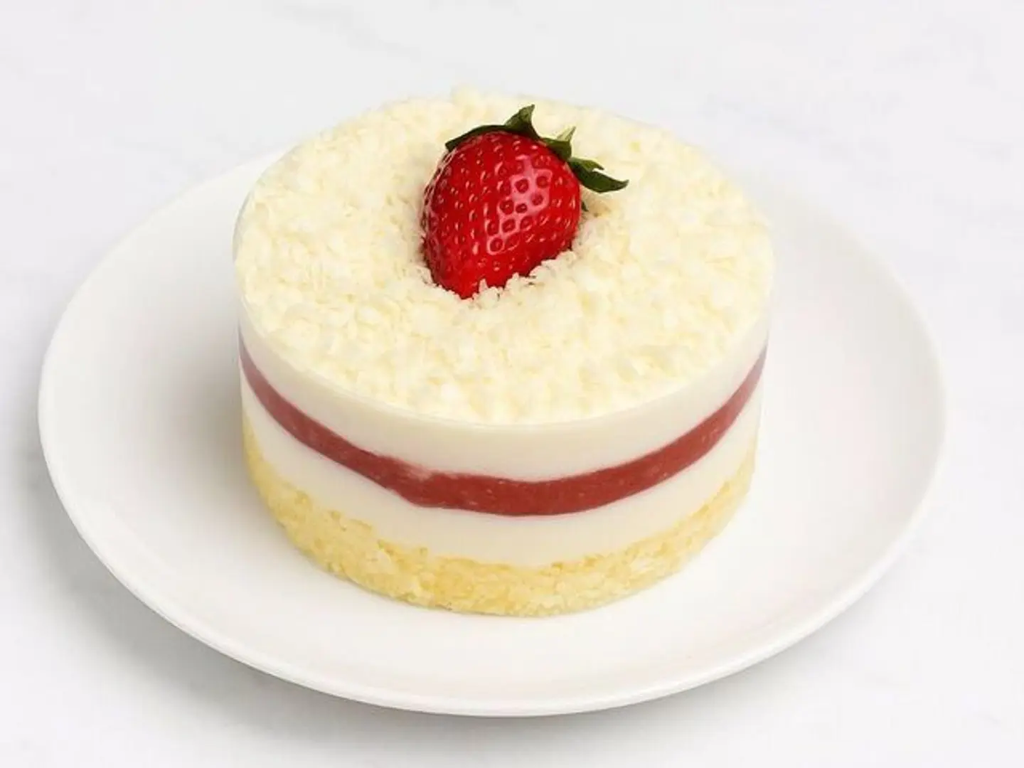 كيكة الفانيلا بالفراولة