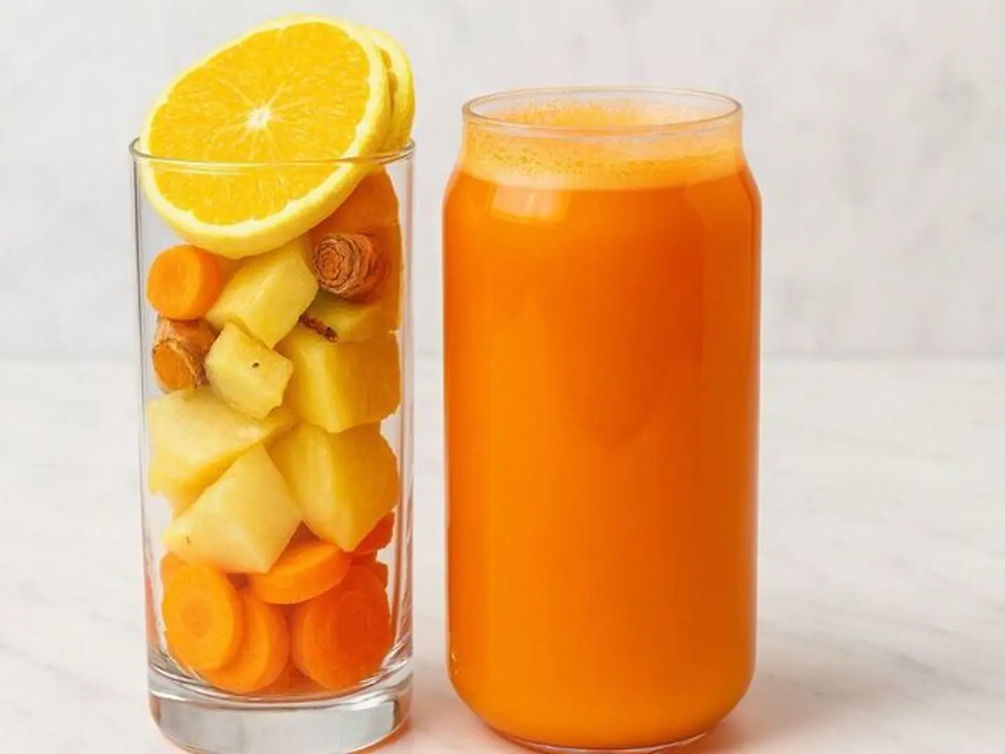 عصير جزر وبرتقال