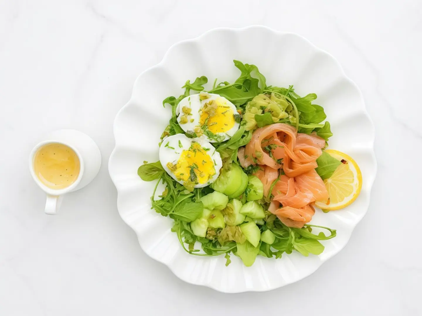 سلطة السالمون المدخن ١٠٠ جم