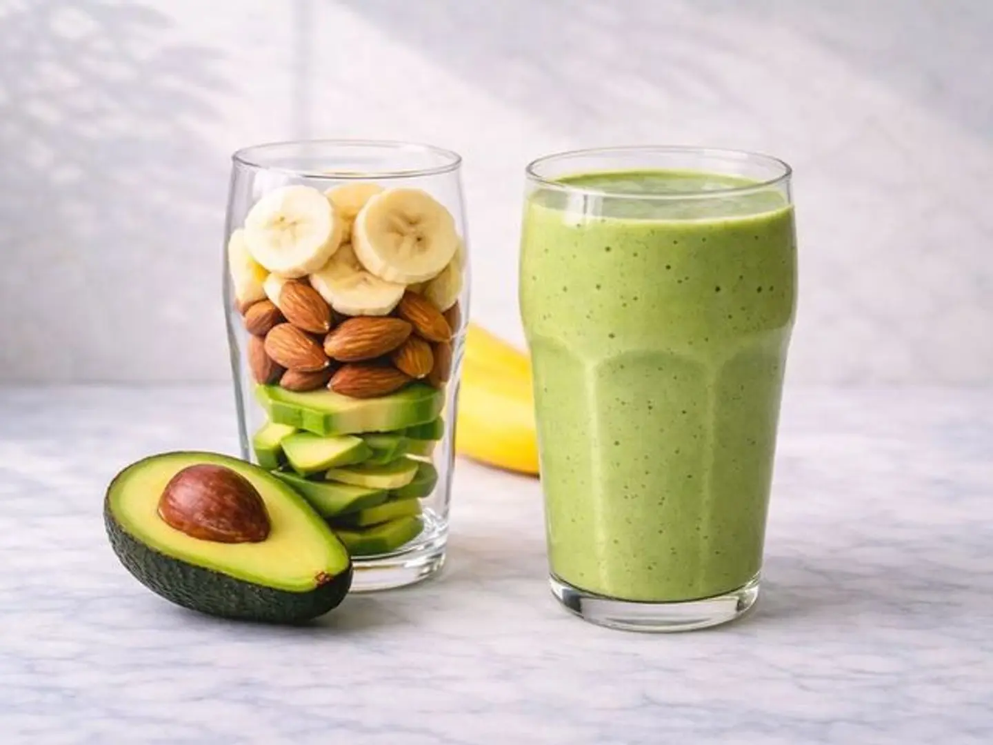 سموذي افوكادو وموز