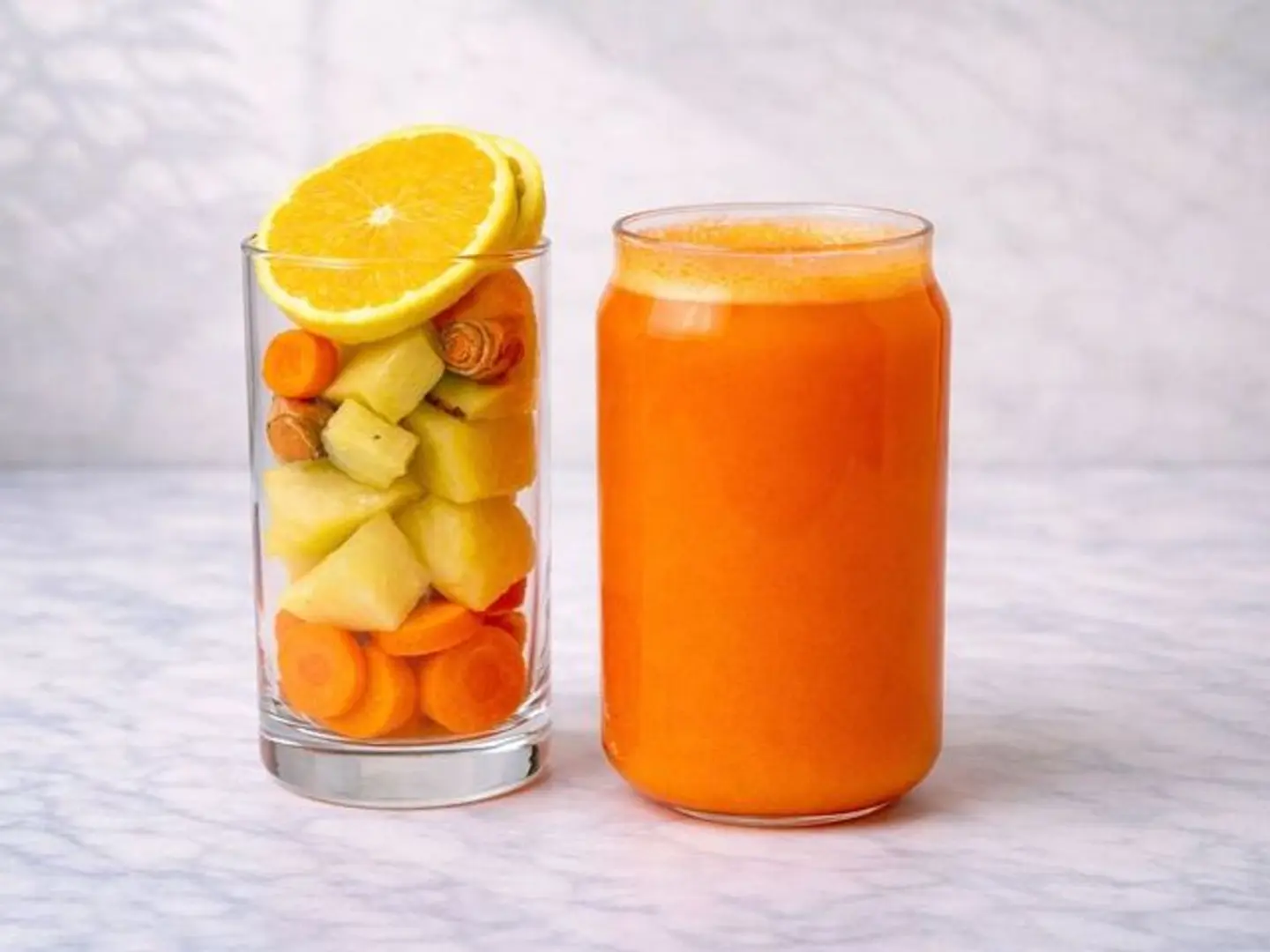 عصير جزر وبرتقال