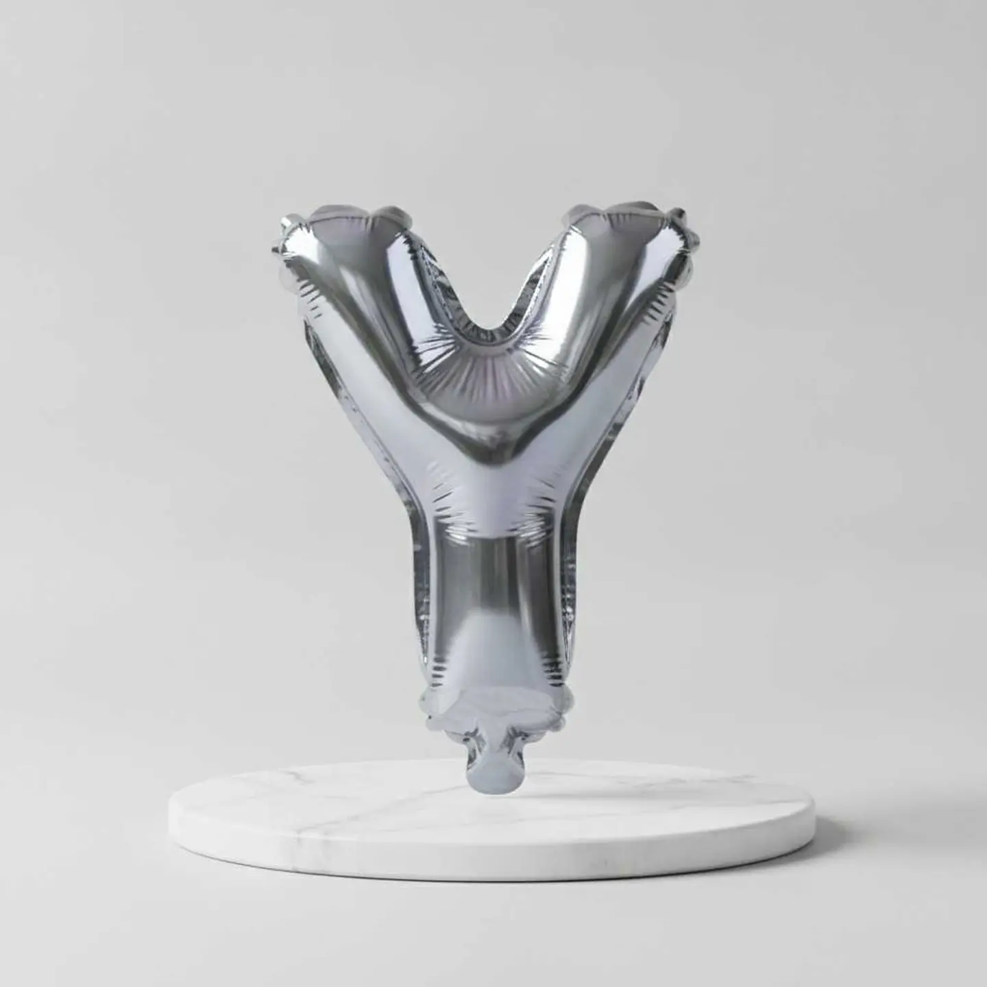 Small Letter Balloon Y Chrome Color