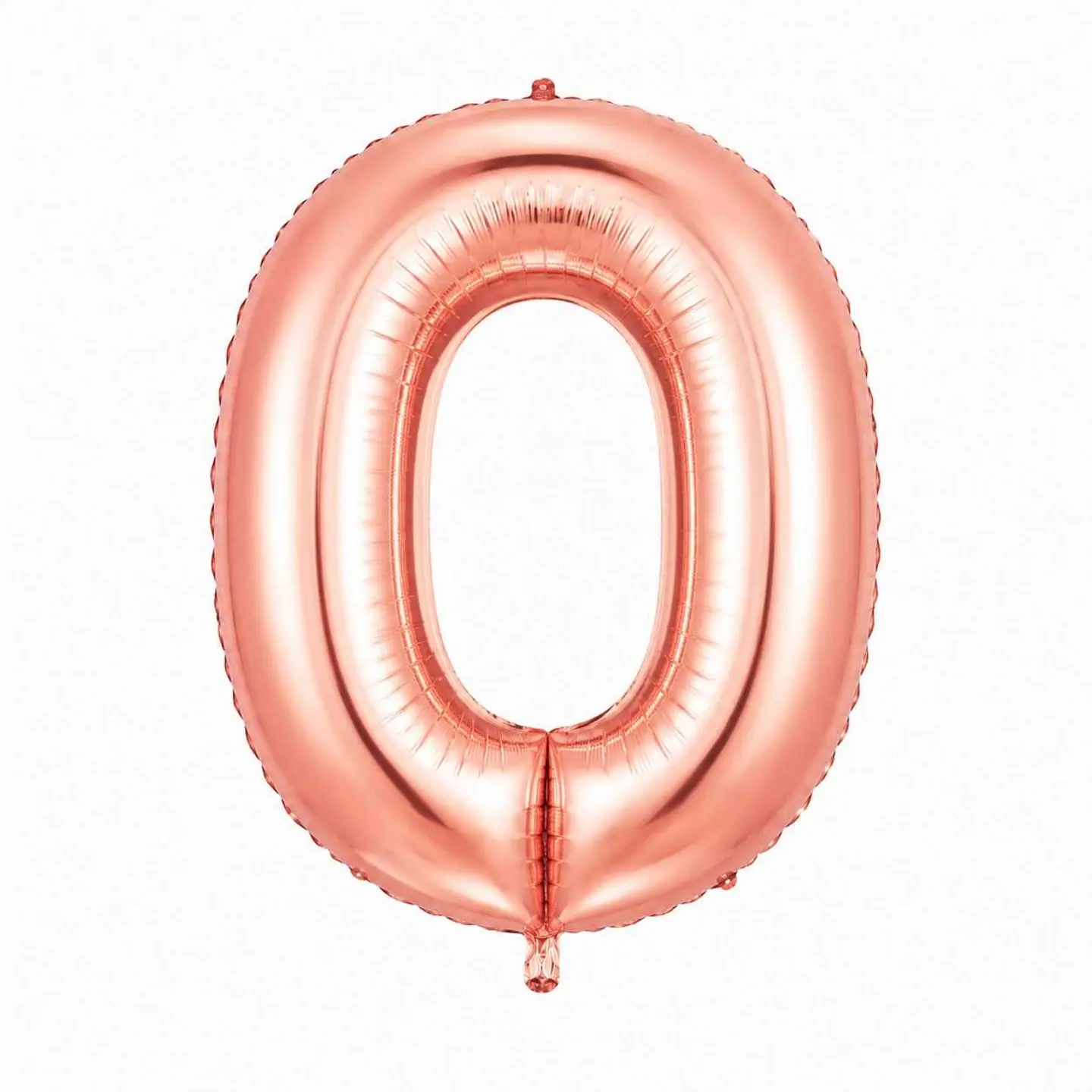 Big Number Balloon 0 Chrome Color