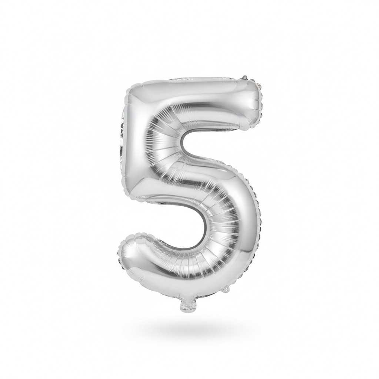 Big Number Balloon 5 Silver Color