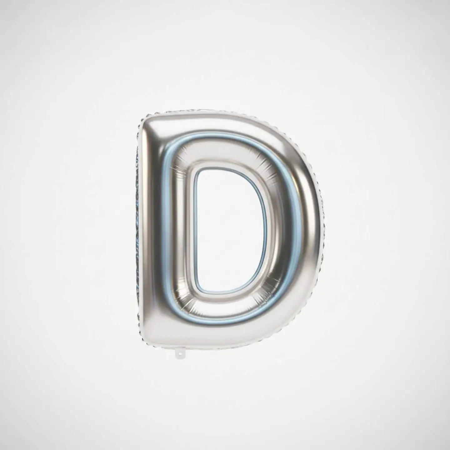 Big Letter Balloon D Chrome Color