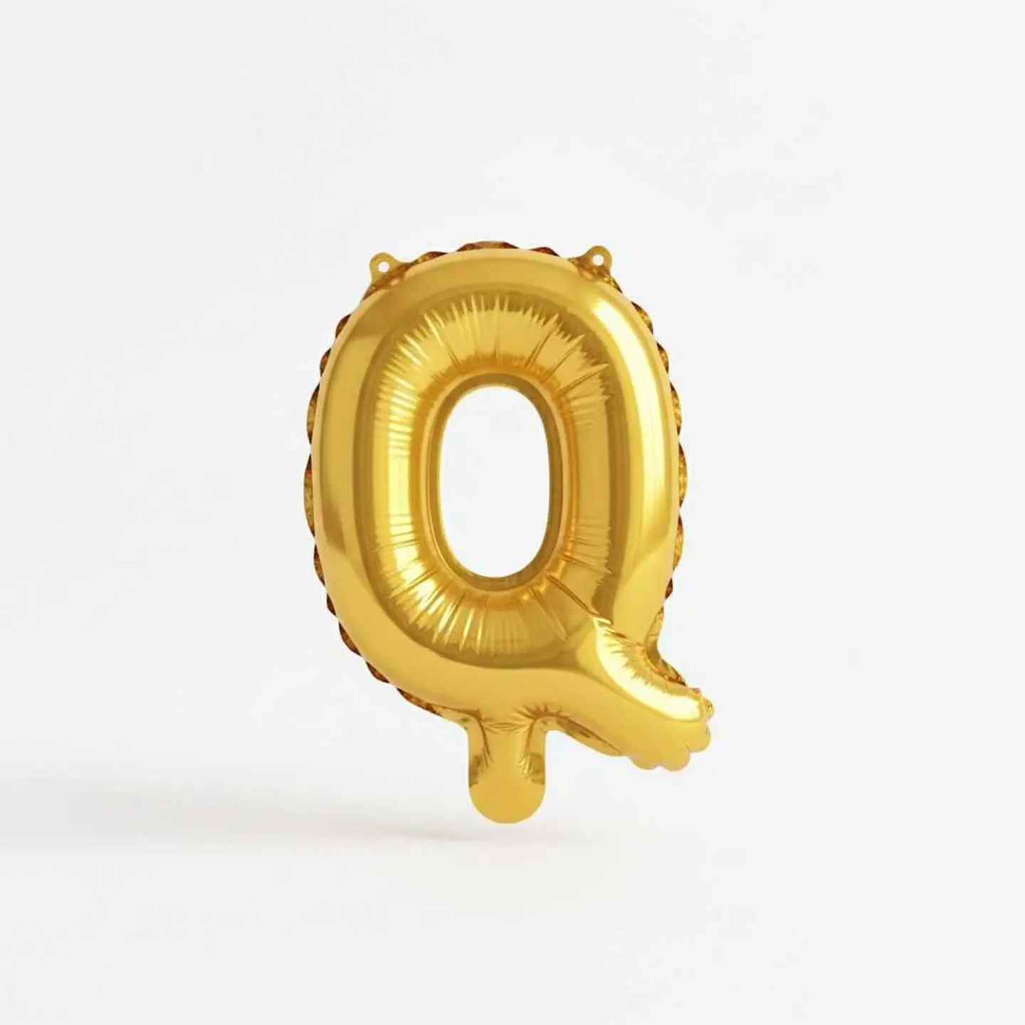 Small Letter Balloon Q Gold Color
