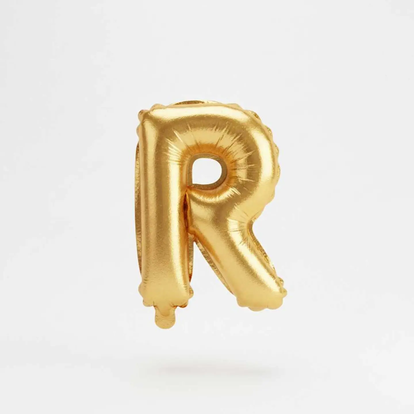 Small Letter Balloon R Gold Color
