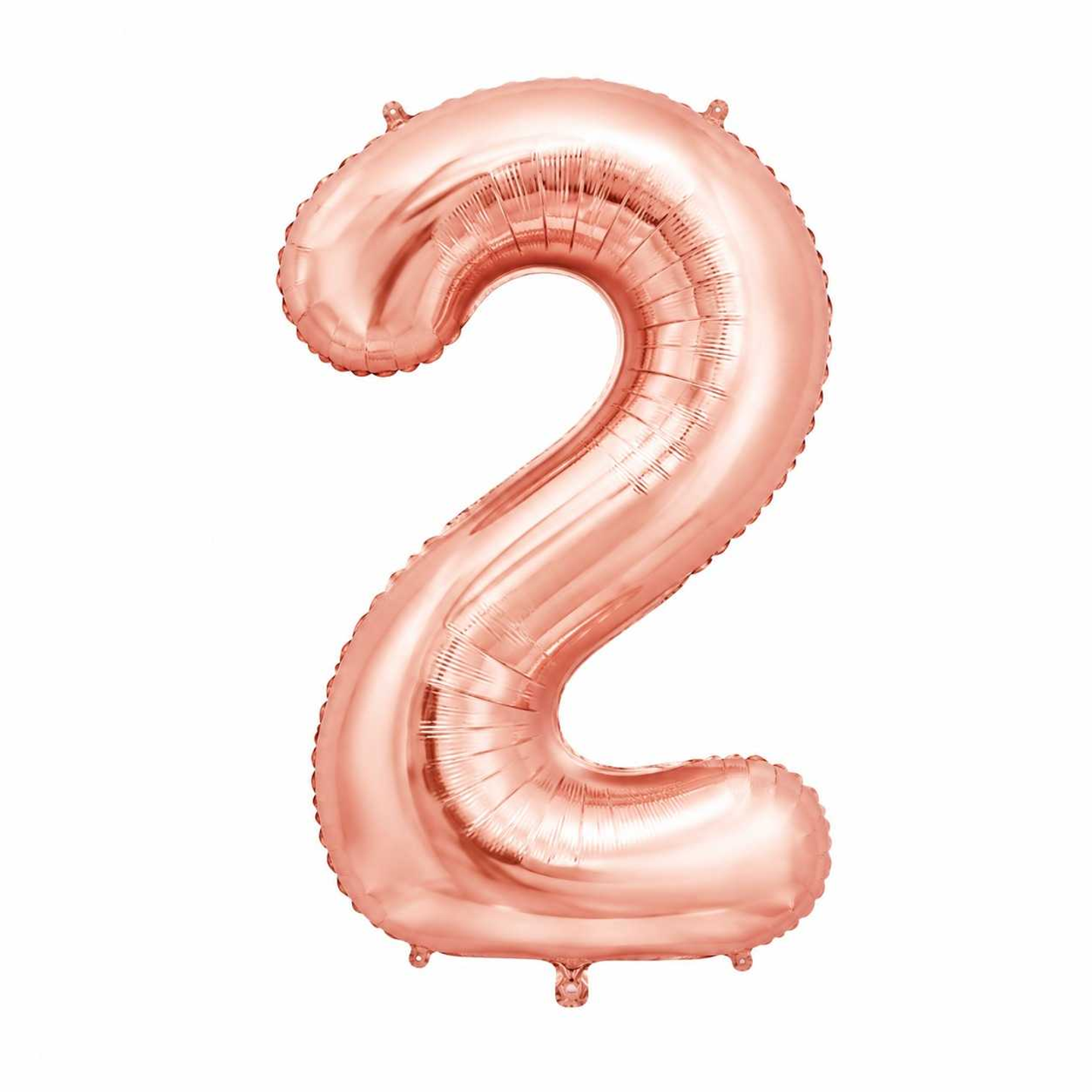 Small Number Balloon 2 Chrome Color