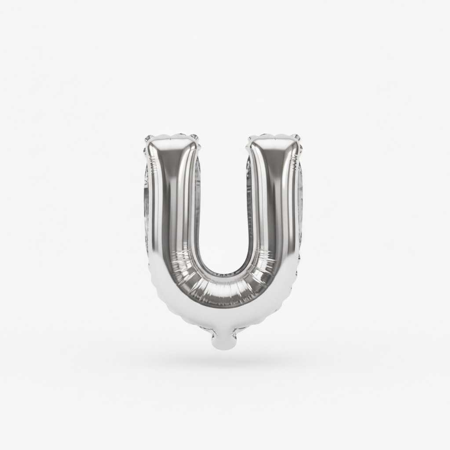 Small Letter Balloon U Chrome Color