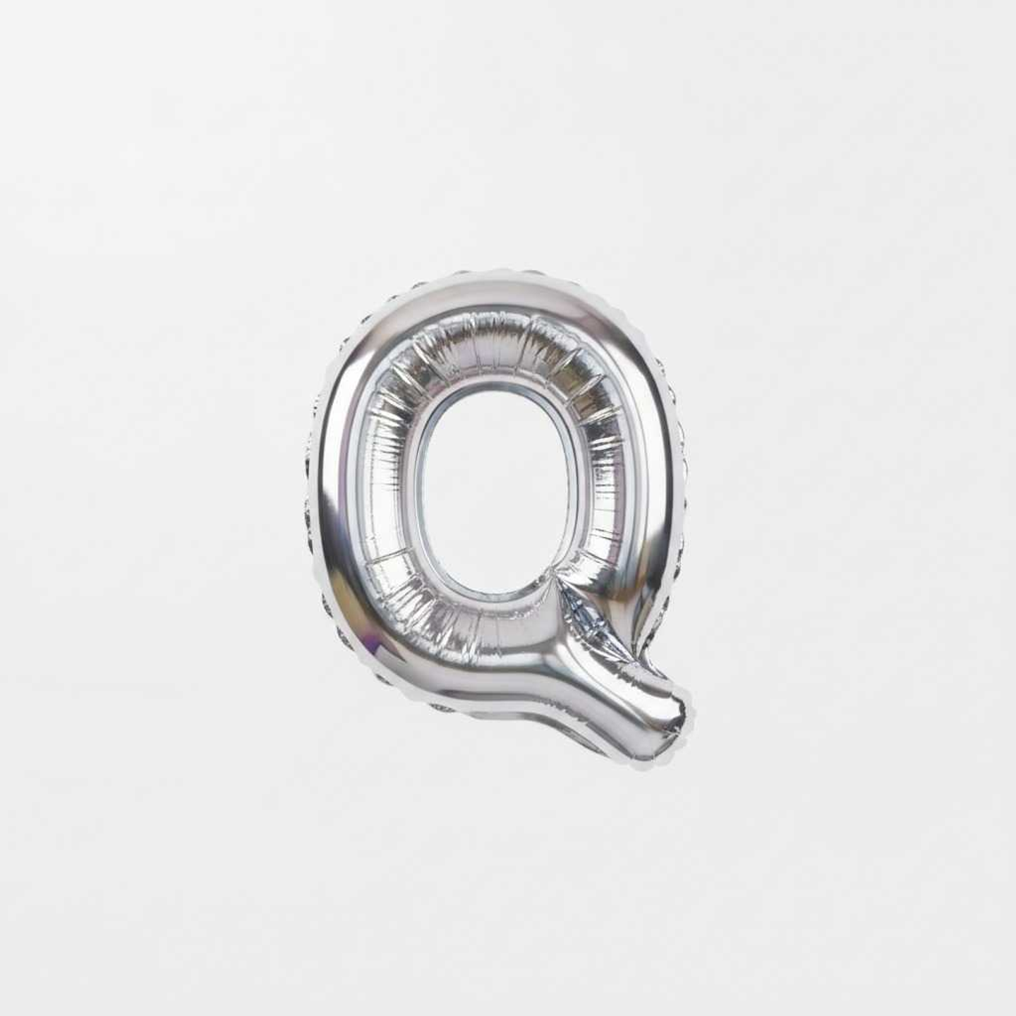 Small Letter Balloon Q Chrome Color