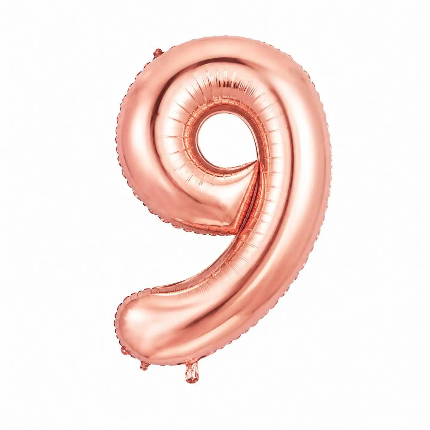 Big Number Balloon 9 Chrome Color