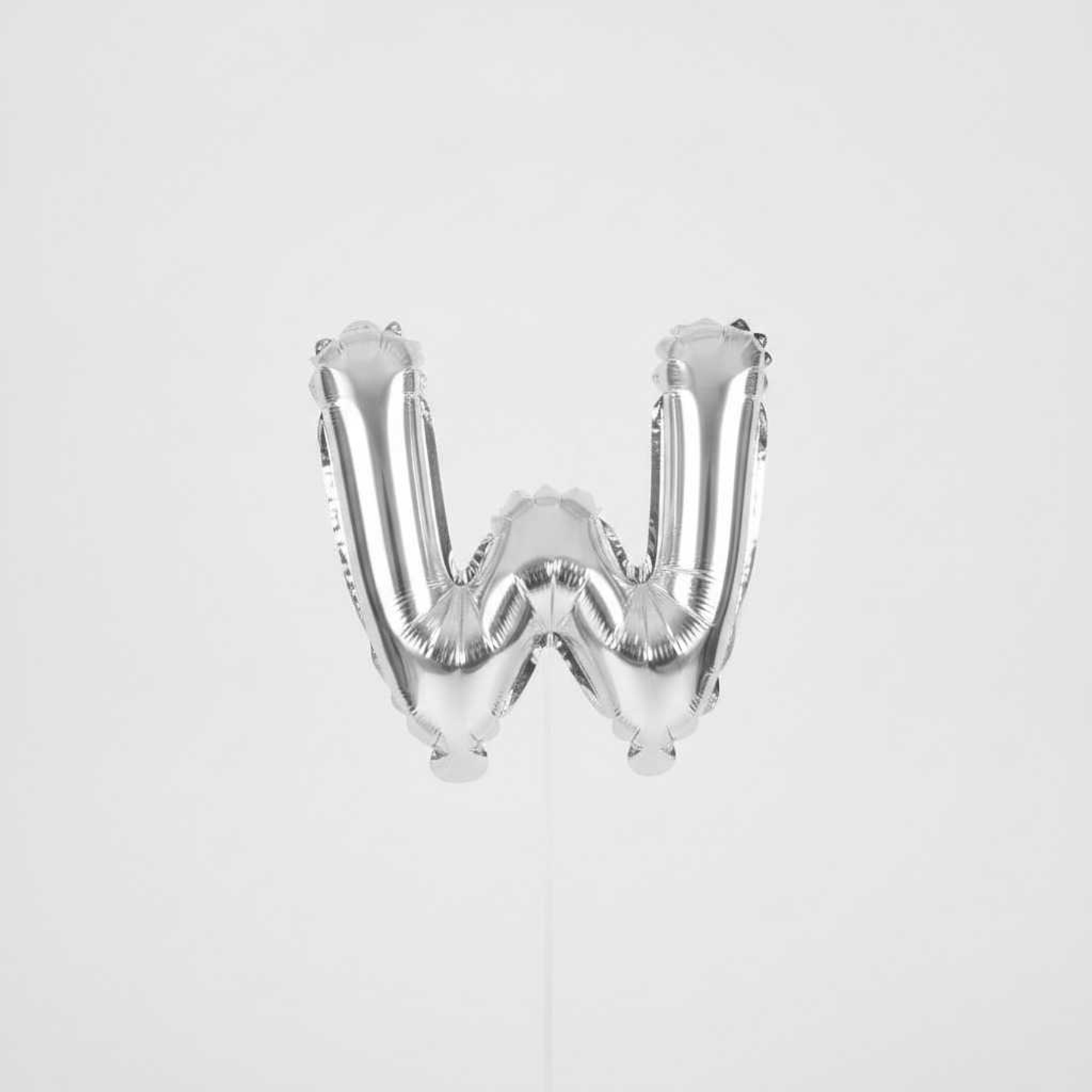 Small Letter Balloon W Silver Color