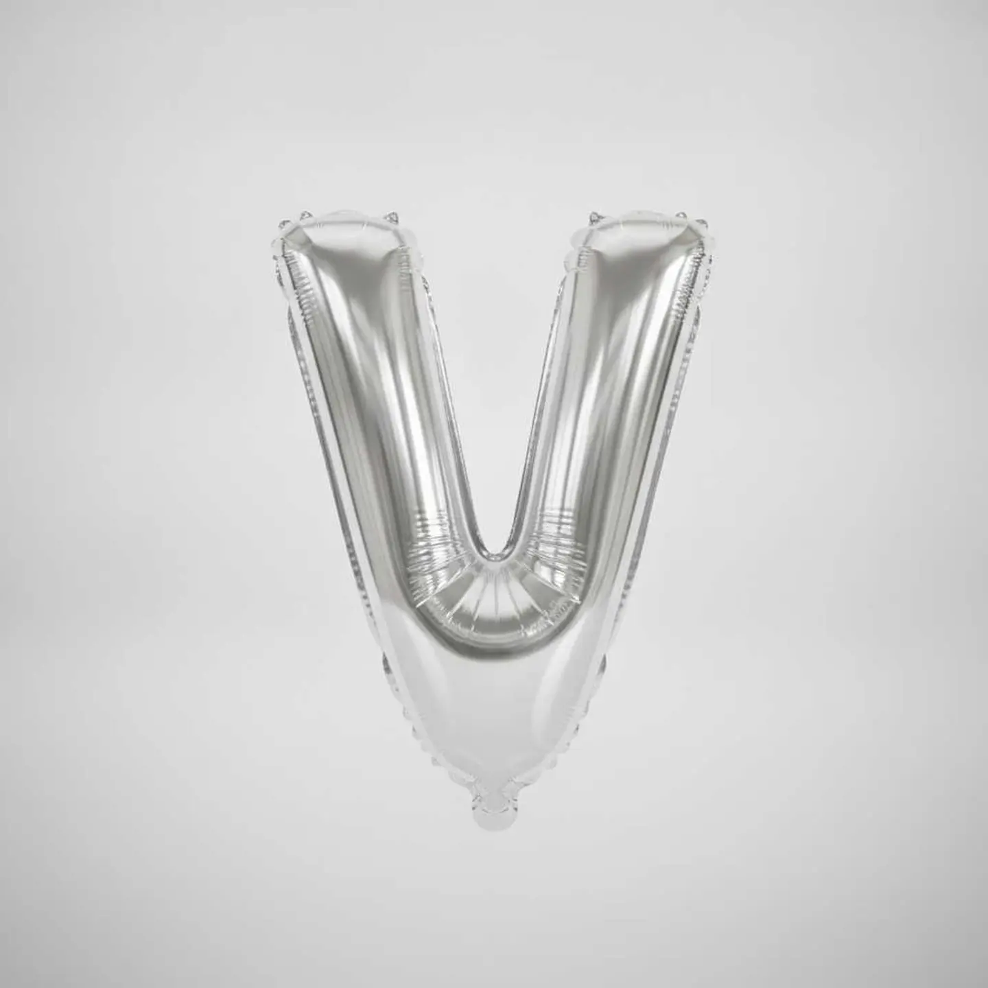 Big Letter Balloon V Silver Color