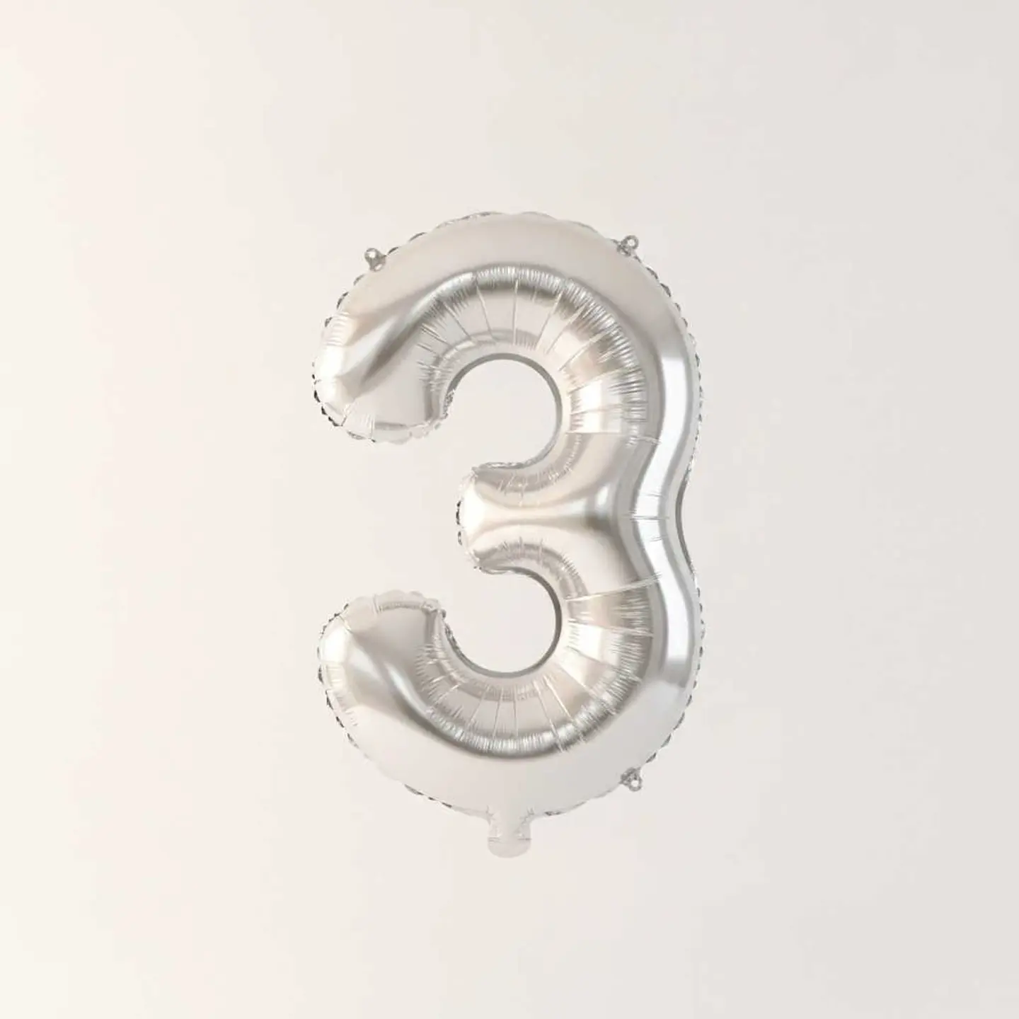 Big Number Balloon 3 Silver Color