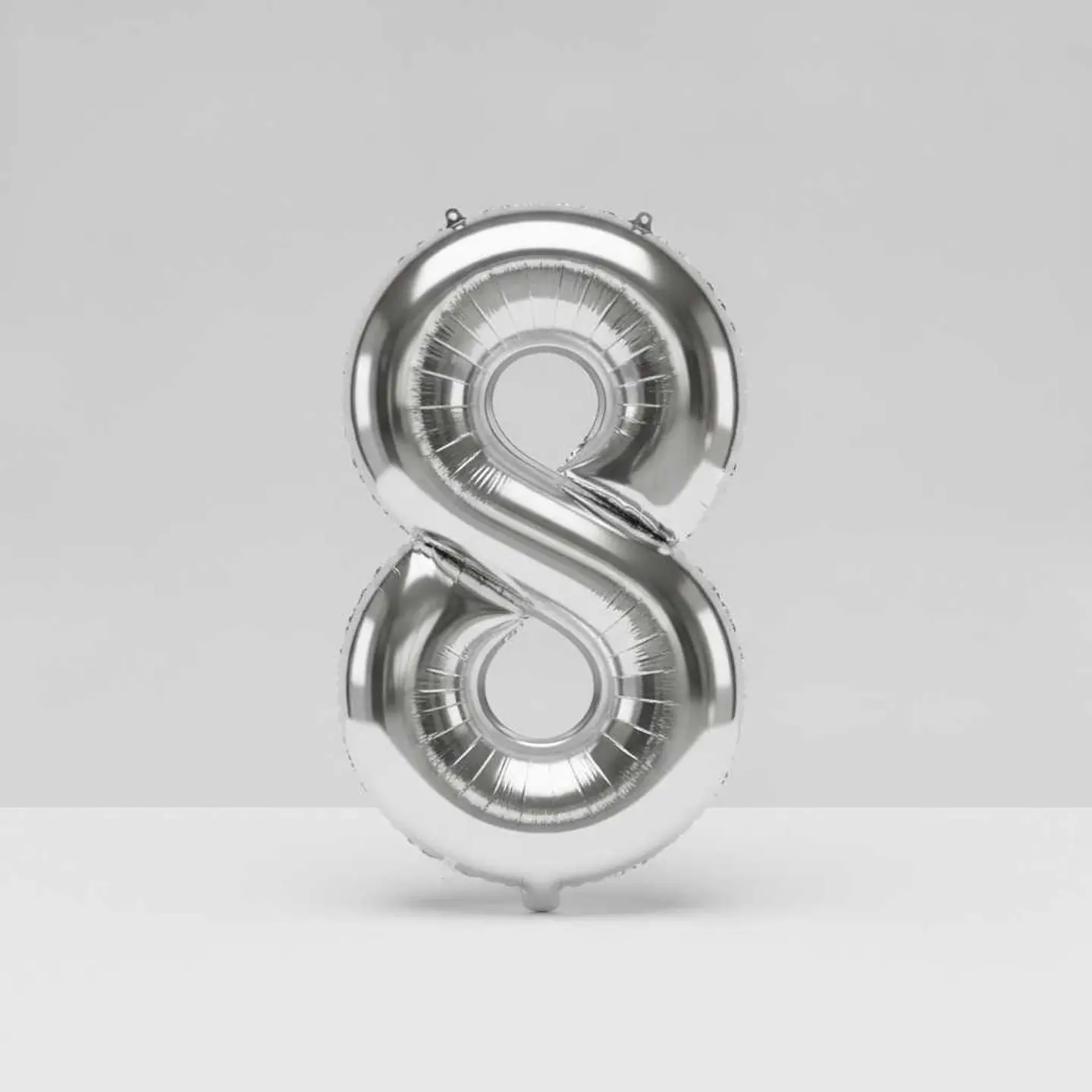 Big Number Balloon 8 Chrome Color