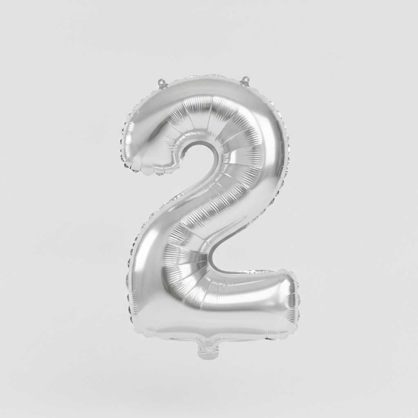Big Number Balloon 2 Silver Color